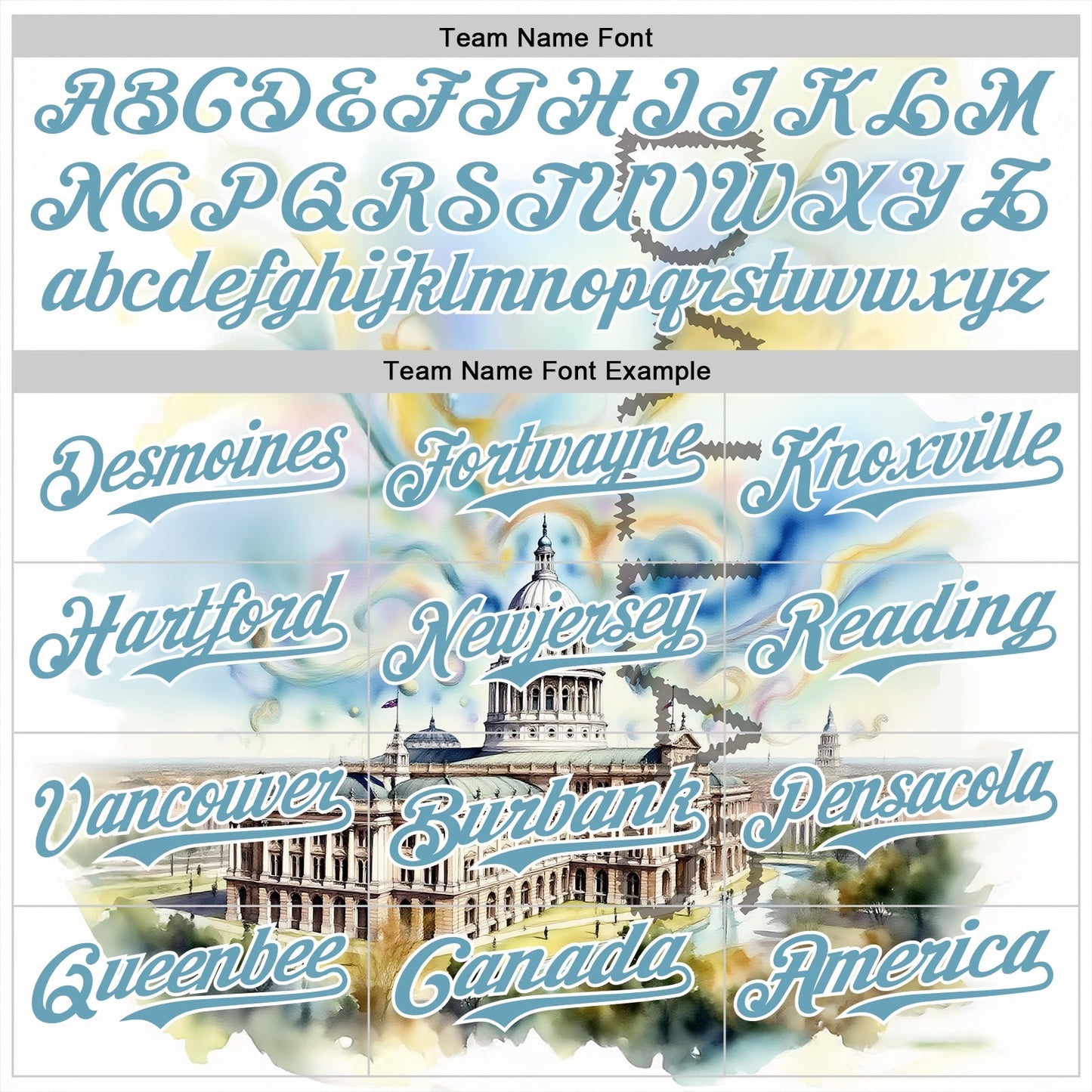 Custom White Shadow Blue Dallas Texas State Capitol Landmark City Symbol Authentic Baseball Jersey baseball jersey product view 4