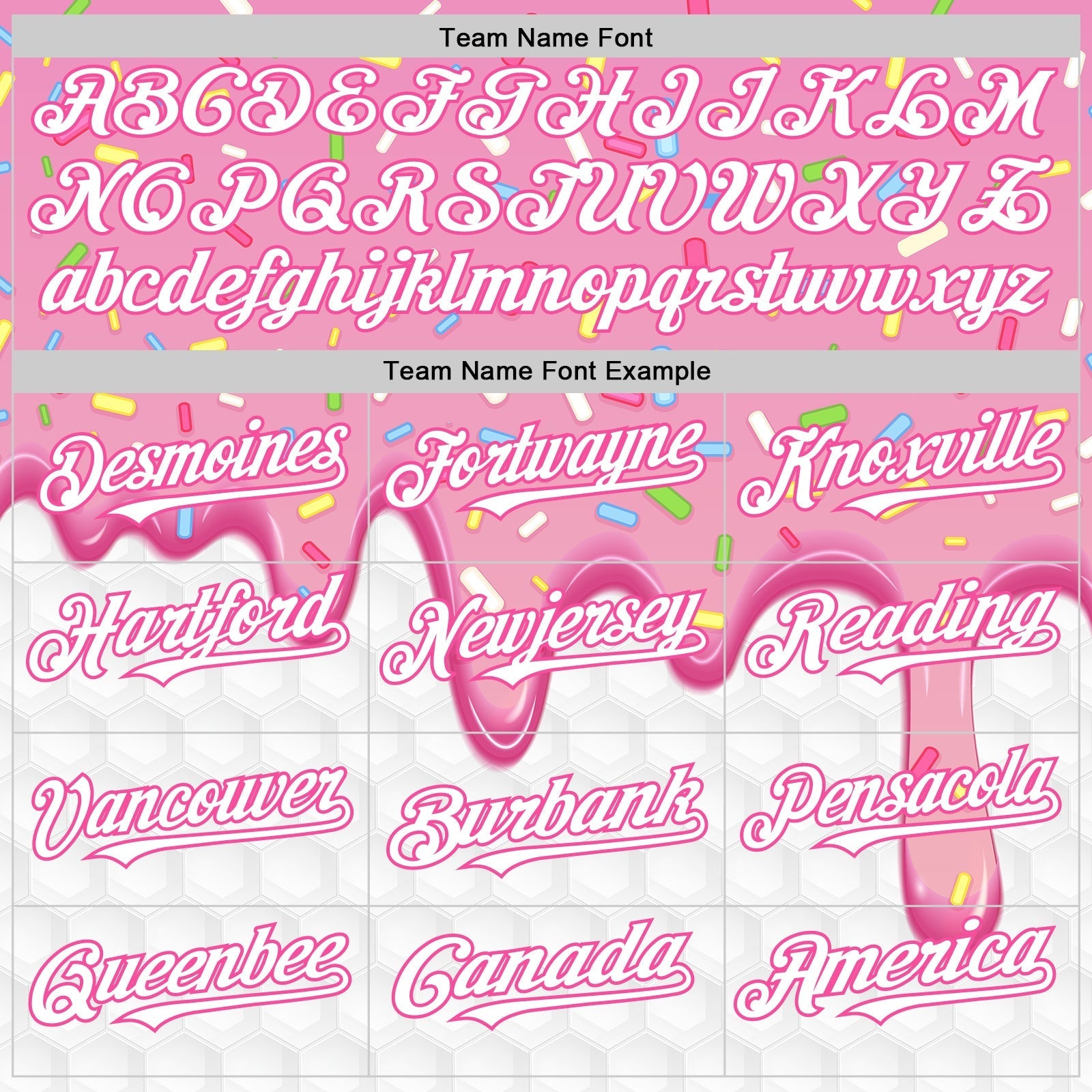 Custom Pink White Foodie Dripping Ice Cream Authentic Baseball Jersey baseball jersey product view 4