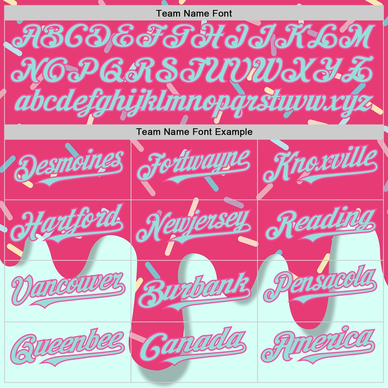 Custom Pink Ice Blue Foodie Dripping Ice Cream Authentic Baseball Jersey baseball jersey product view 4