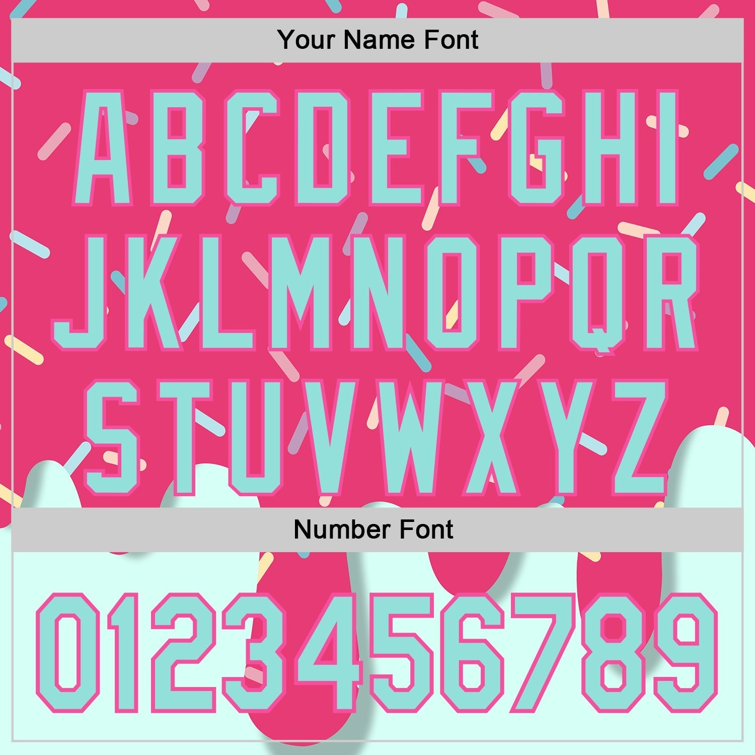 Custom Pink Ice Blue Foodie Dripping Ice Cream Authentic Baseball Jersey baseball jersey product view 5