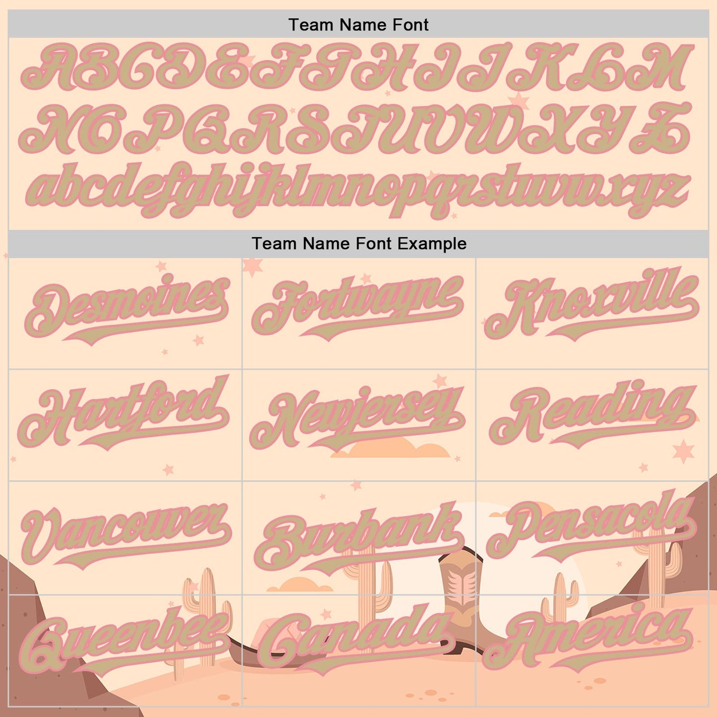 Custom City Cream Vegas Gold-Medium Pink Texas Cowboy Landscape City Edition Authentic Baseball Jersey baseball jersey product view 4