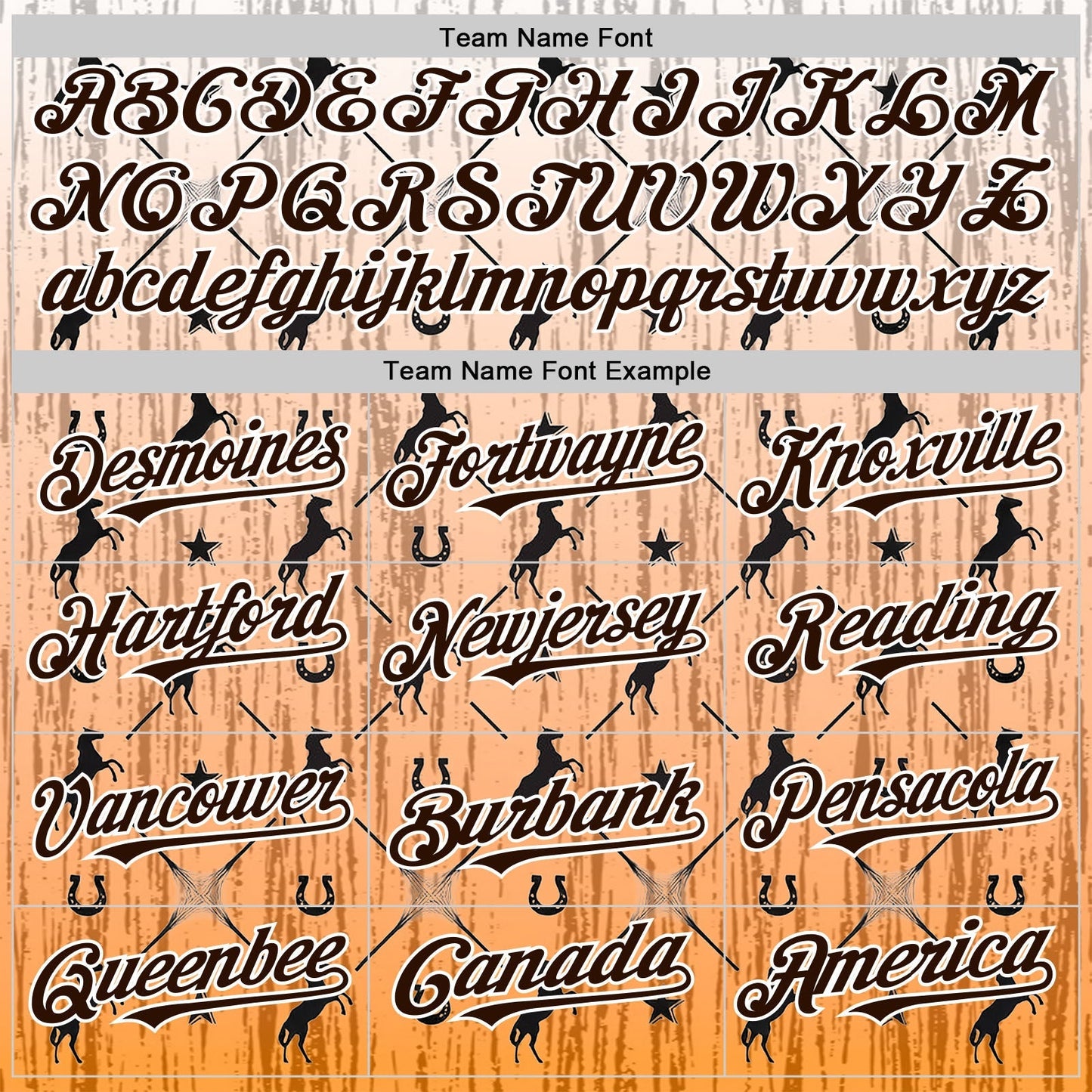 Custom Orange Brown-White Texas Horseshoe Cowboy City Edition Authentic Baseball Jersey baseball jersey product view 4