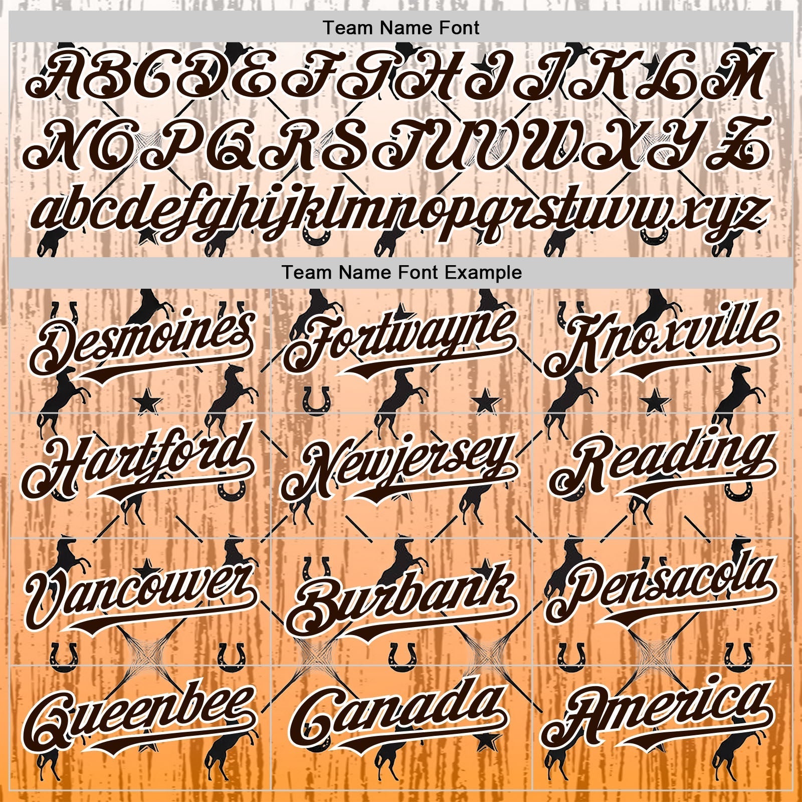 Custom Orange Brown-White Texas Horseshoe Cowboy City Edition Authentic Baseball Jersey baseball jersey product view 4