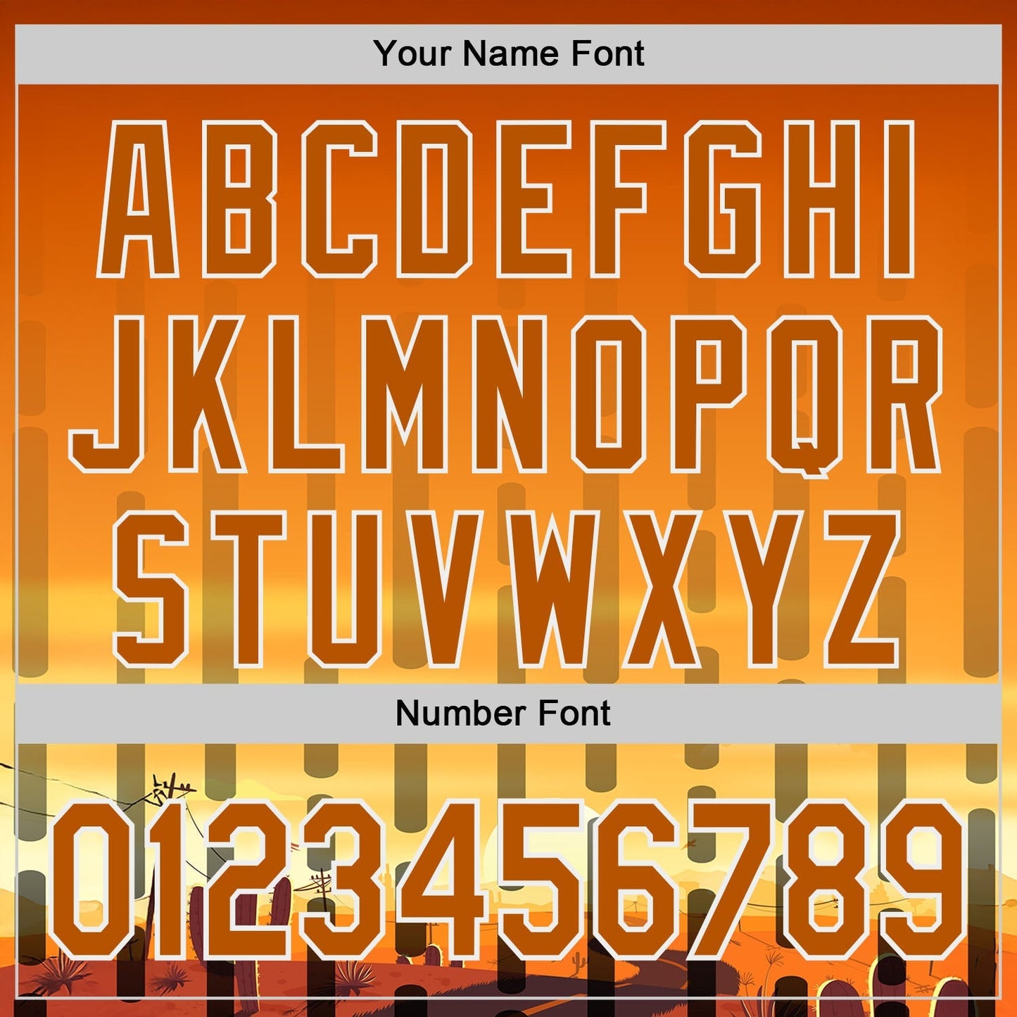Custom Texas Orange Yellow Black-White Texas Sunset Southwest Landscape City Edition Authentic Baseball Jersey baseball jersey product view 5