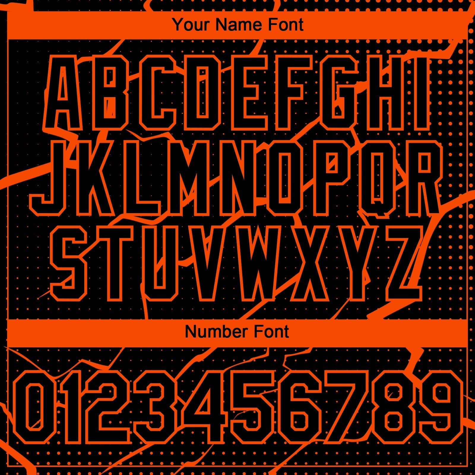 Custom Black Orange Lightning Polka Dot Authentic Baseball Jersey baseball jersey product view 5