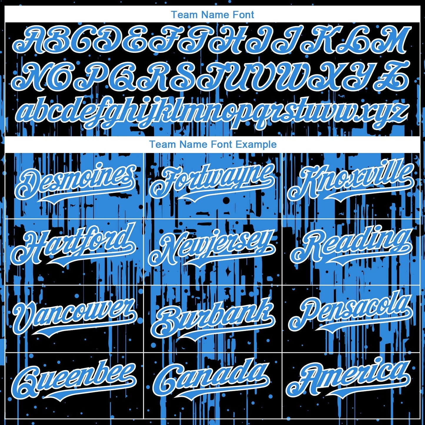 Custom Black Powder Blue-White Dripping Splatter Paint Authentic Baseball Jersey baseball jersey product view 4