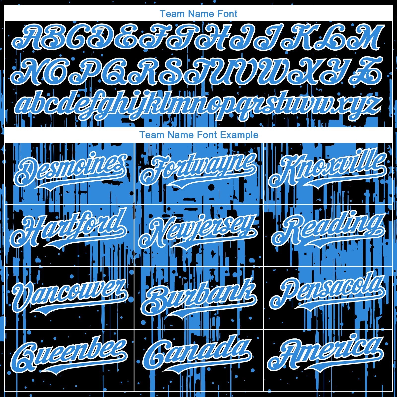 Custom Black Powder Blue-White Dripping Splatter Paint Authentic Baseball Jersey baseball jersey product view 4