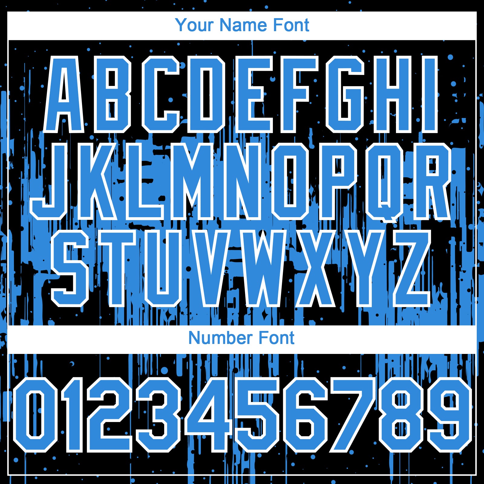 Custom Black Powder Blue-White Dripping Splatter Paint Authentic Baseball Jersey baseball jersey product view 5