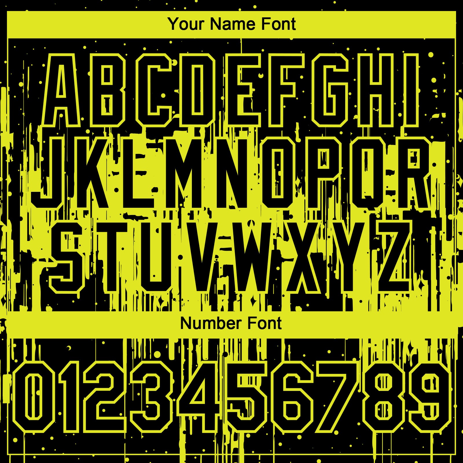 Custom Black Neon Yellow Dripping Splatter Paint Authentic Baseball Jersey baseball jersey product view 5