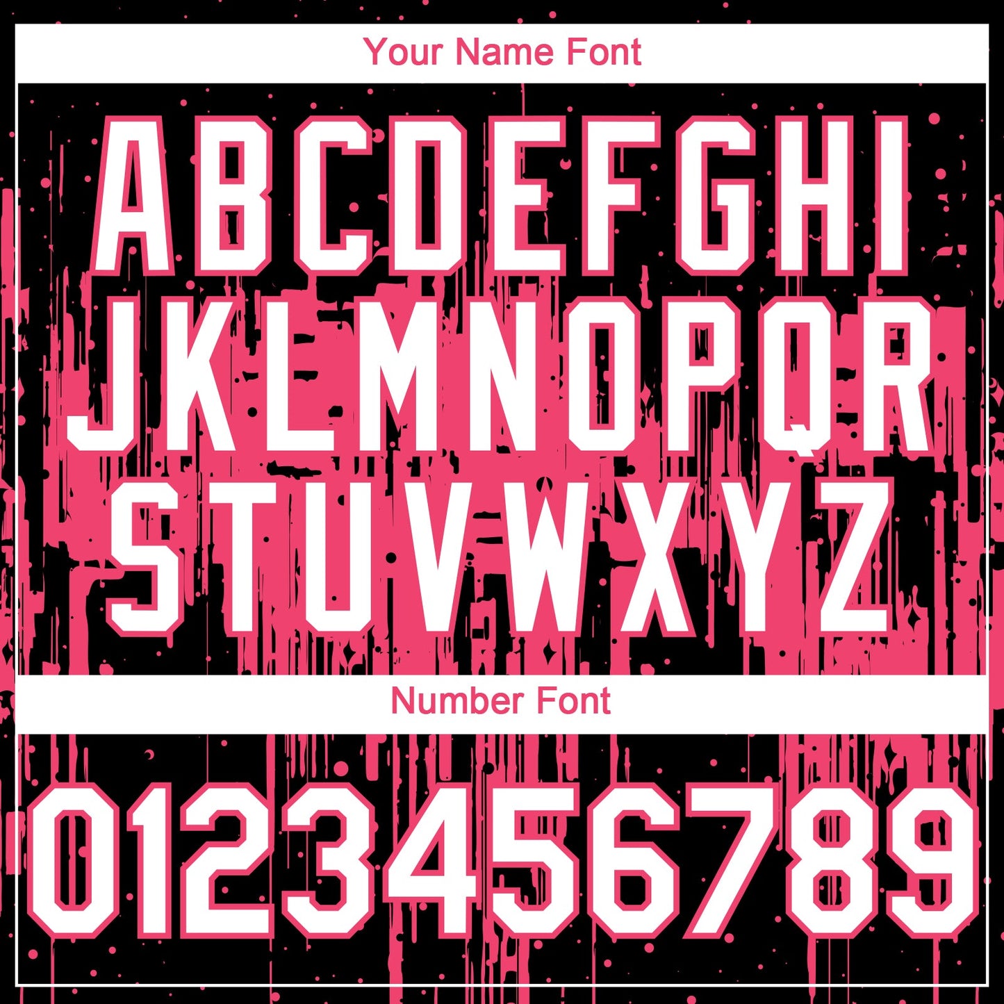 Custom Black White-Neon Pink Dripping Splatter Paint Authentic Baseball Jersey baseball jersey product view 5
