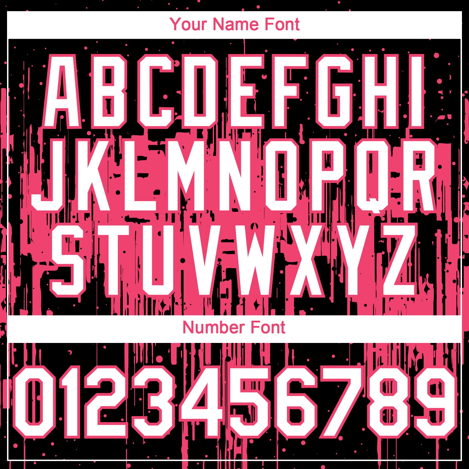 Custom Black White-Neon Pink Dripping Splatter Paint Authentic Baseball Jersey baseball jersey product view 5