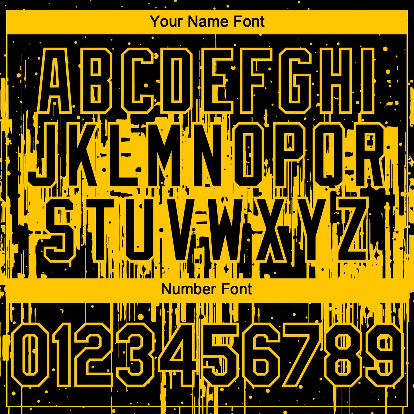 Custom Black Yellow Dripping Splatter Paint Authentic Baseball Jersey baseball jersey product view 5