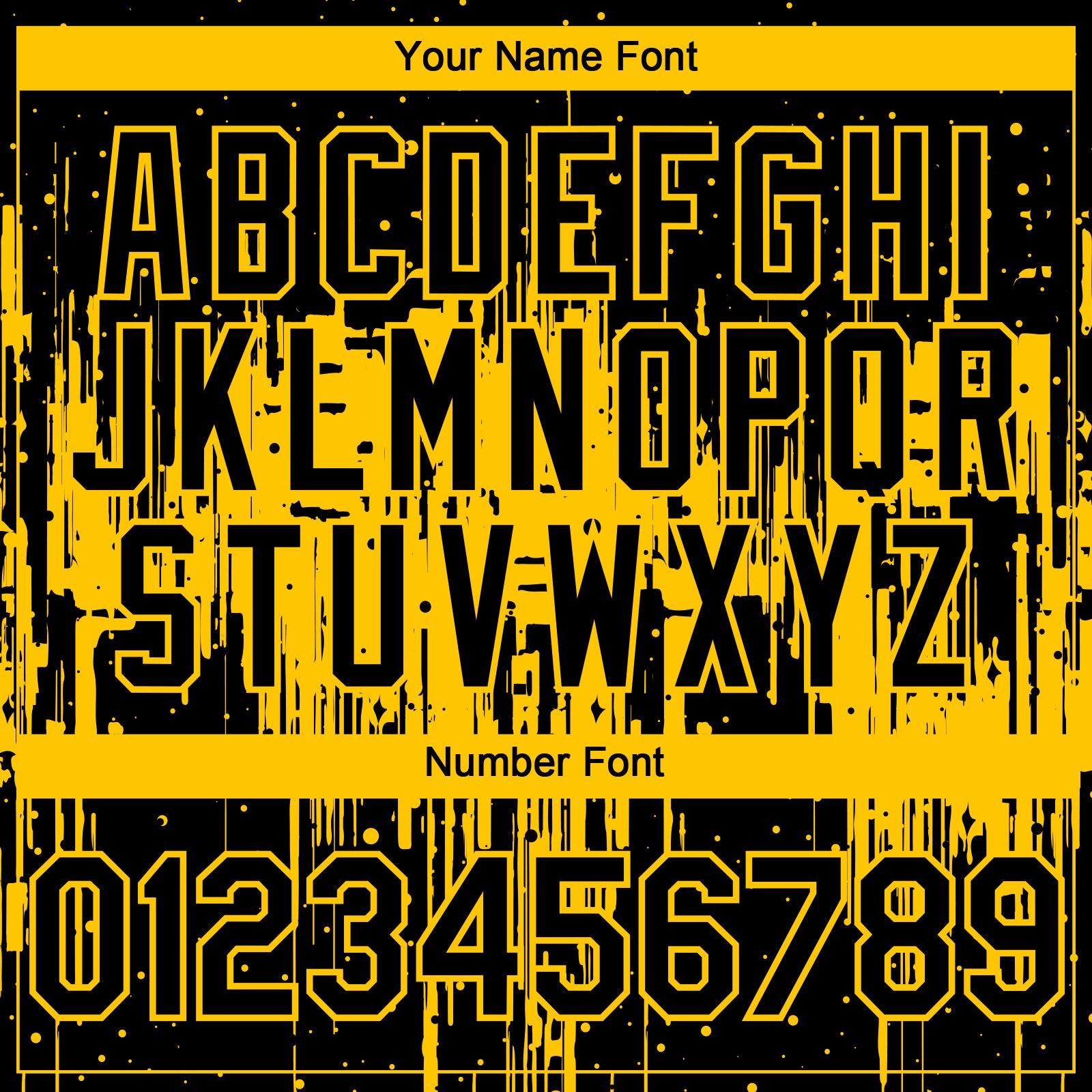 Custom Black Yellow Dripping Splatter Paint Authentic Baseball Jersey baseball jersey product view 5