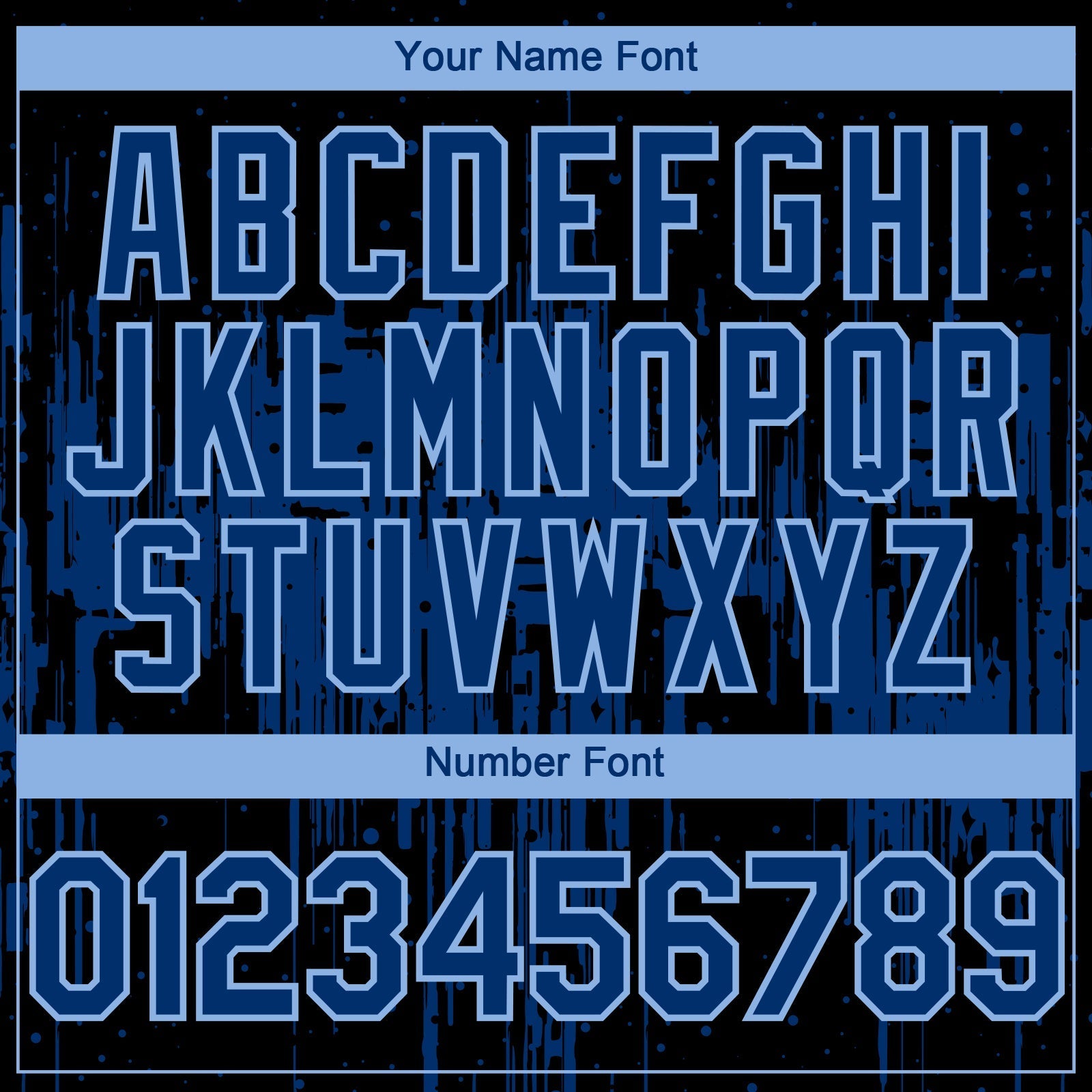 Custom Black US Navy Blue-Light Blue Dripping Splatter Paint Authentic Baseball Jersey baseball jersey product view 5
