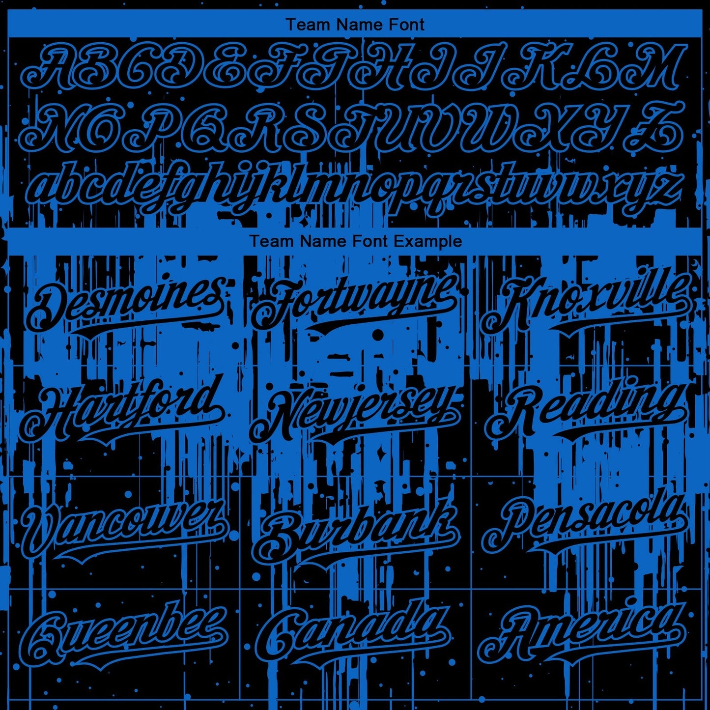 Custom Black Blue Dripping Splatter Paint Authentic Baseball Jersey baseball jersey product view 4