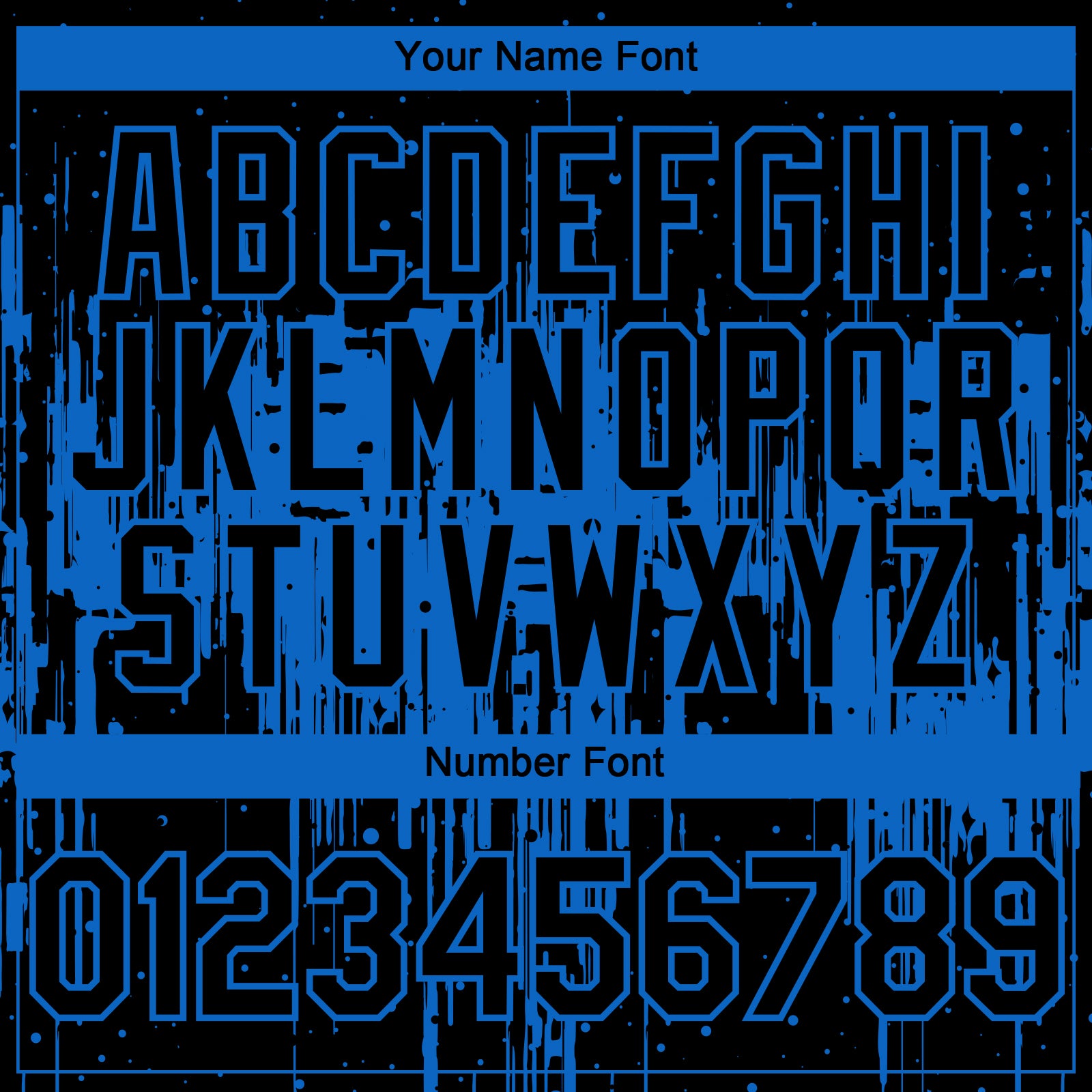 Custom Black Blue Dripping Splatter Paint Authentic Baseball Jersey baseball jersey product view 5