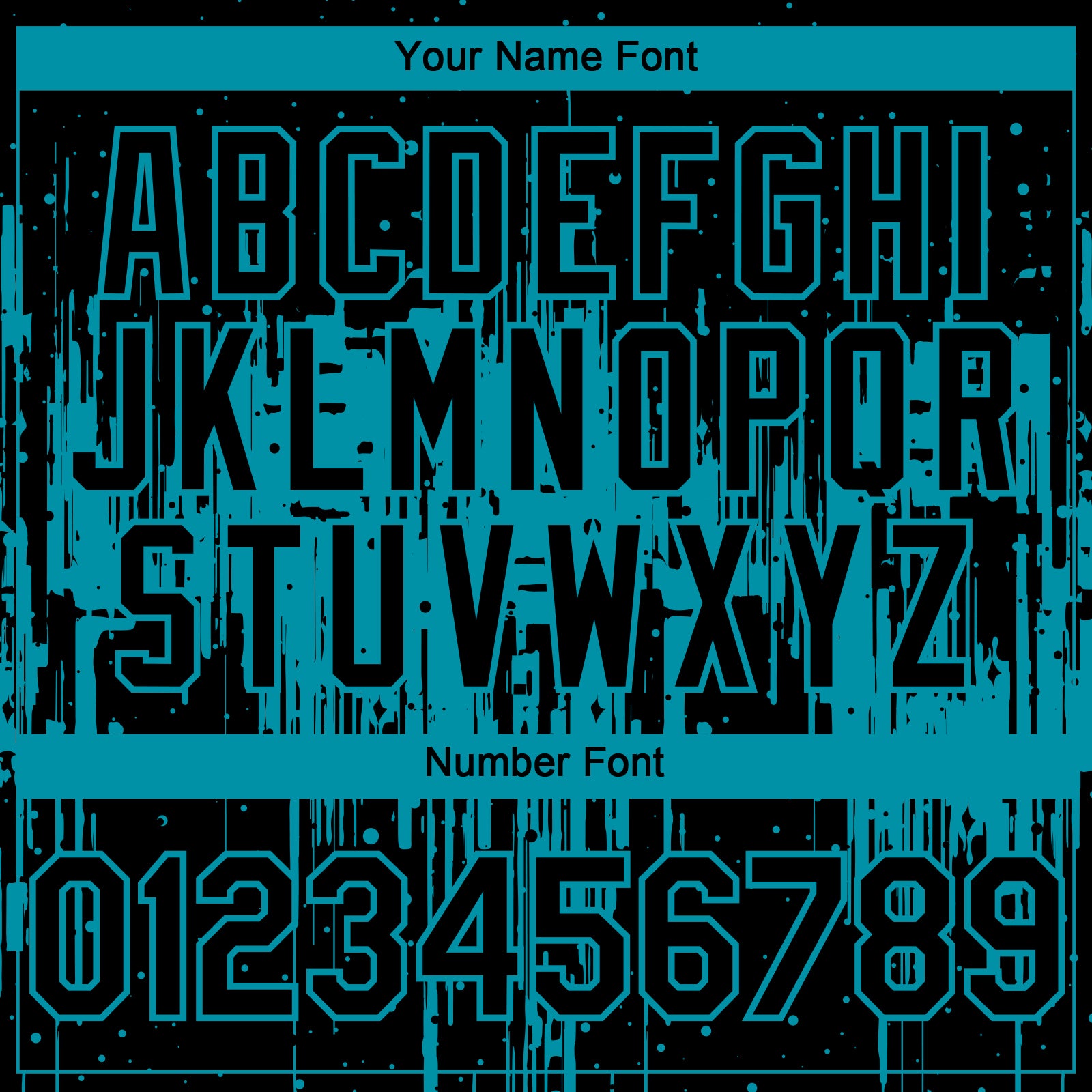 Custom Black Teal Dripping Splatter Paint Authentic Baseball Jersey baseball jersey product view 5
