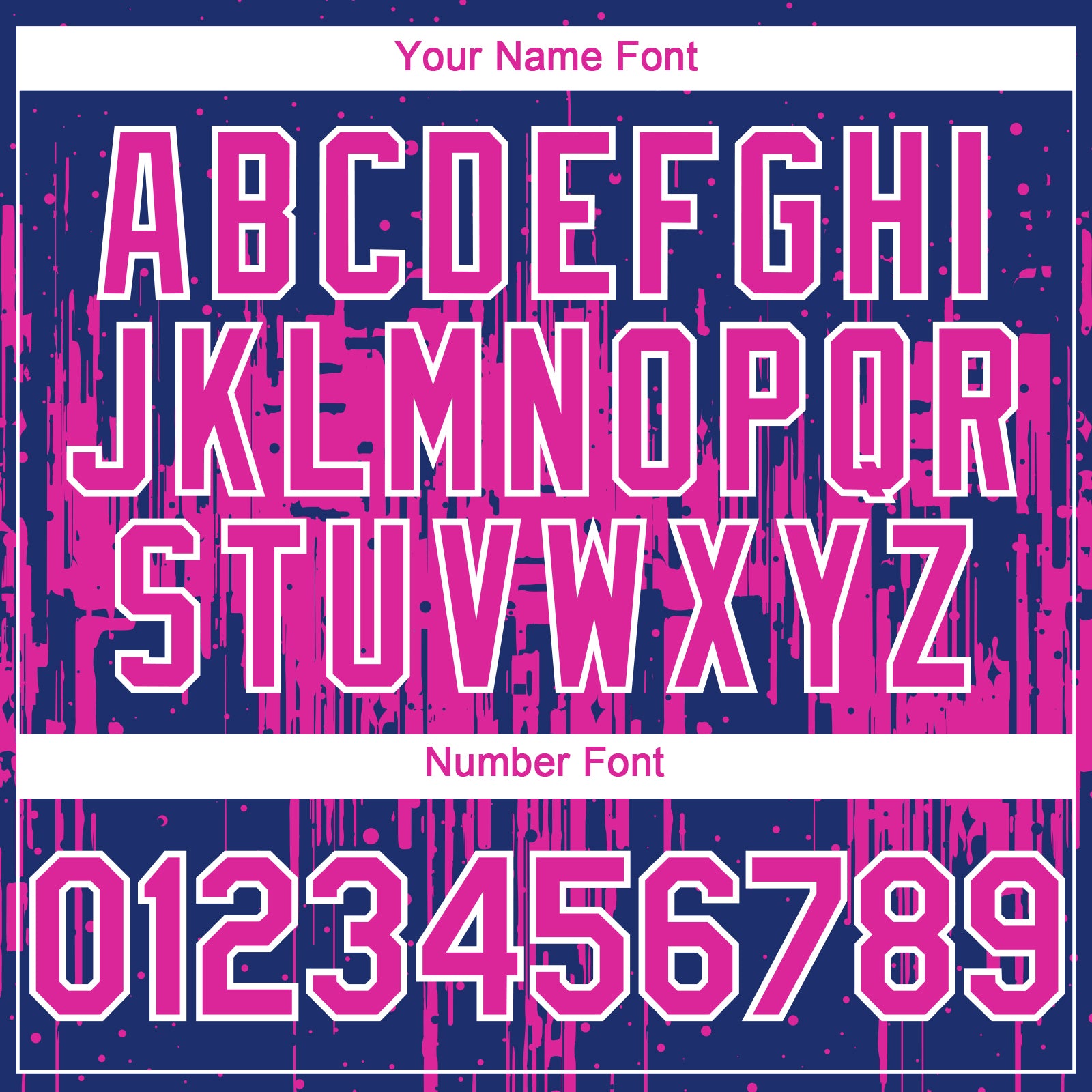 Custom Royal Deep Pink-White Dripping Splatter Paint Authentic Baseball Jersey baseball jersey product view 5