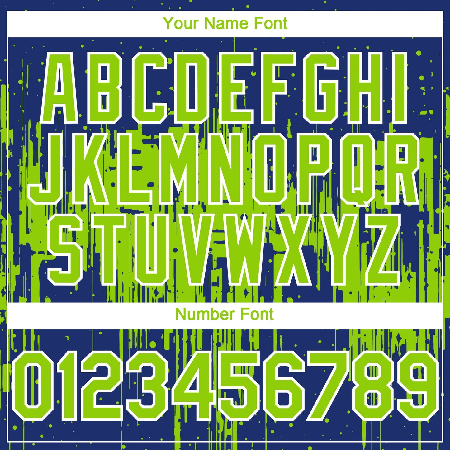 Custom Royal Neon Green-White Dripping Splatter Paint Authentic Baseball Jersey baseball jersey product view 5