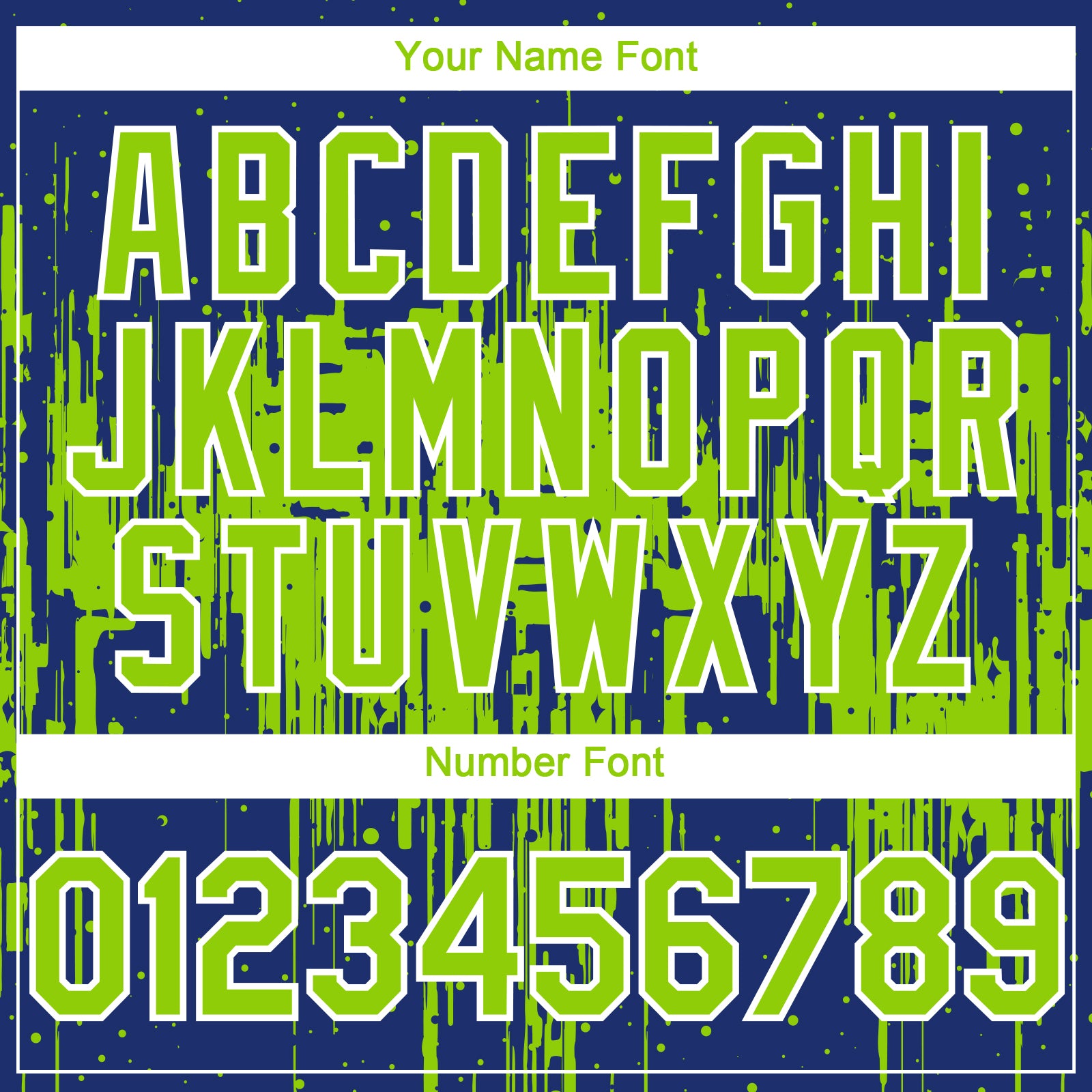 Custom Royal Neon Green-White Dripping Splatter Paint Authentic Baseball Jersey baseball jersey product view 5