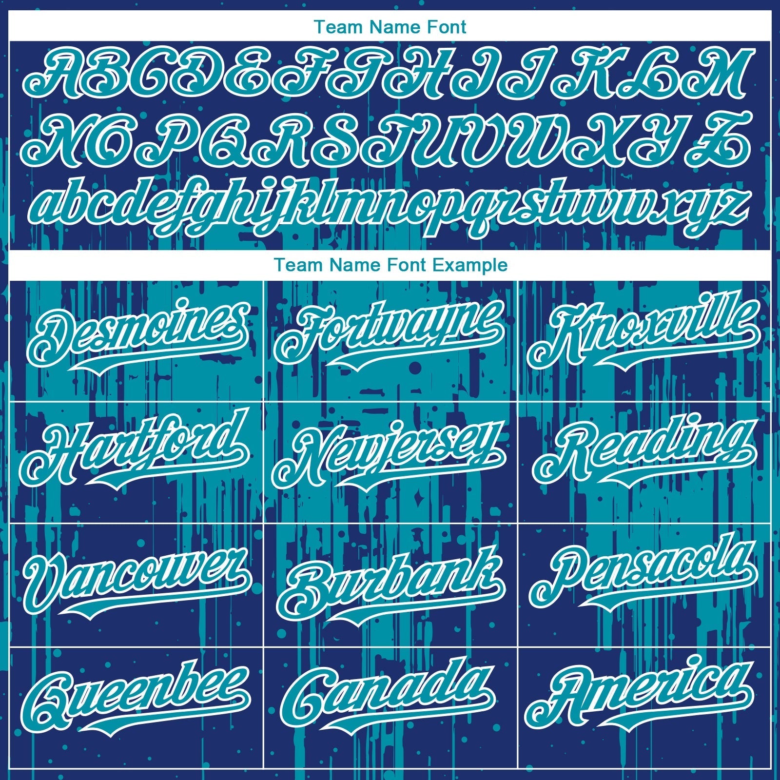 Custom Royal Teal-White Dripping Splatter Paint Authentic Baseball Jersey baseball jersey product view 4