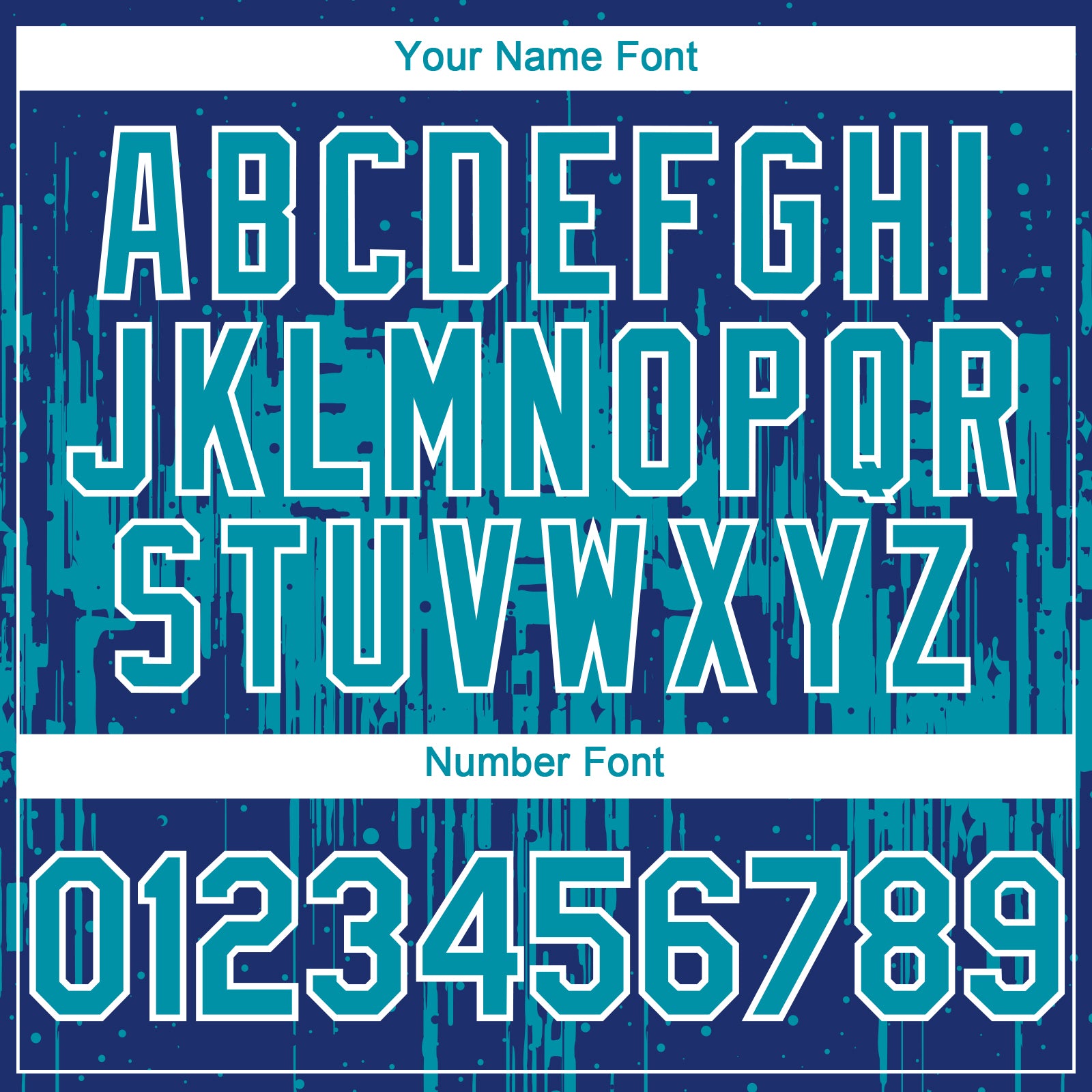 Custom Royal Teal-White Dripping Splatter Paint Authentic Baseball Jersey baseball jersey product view 5