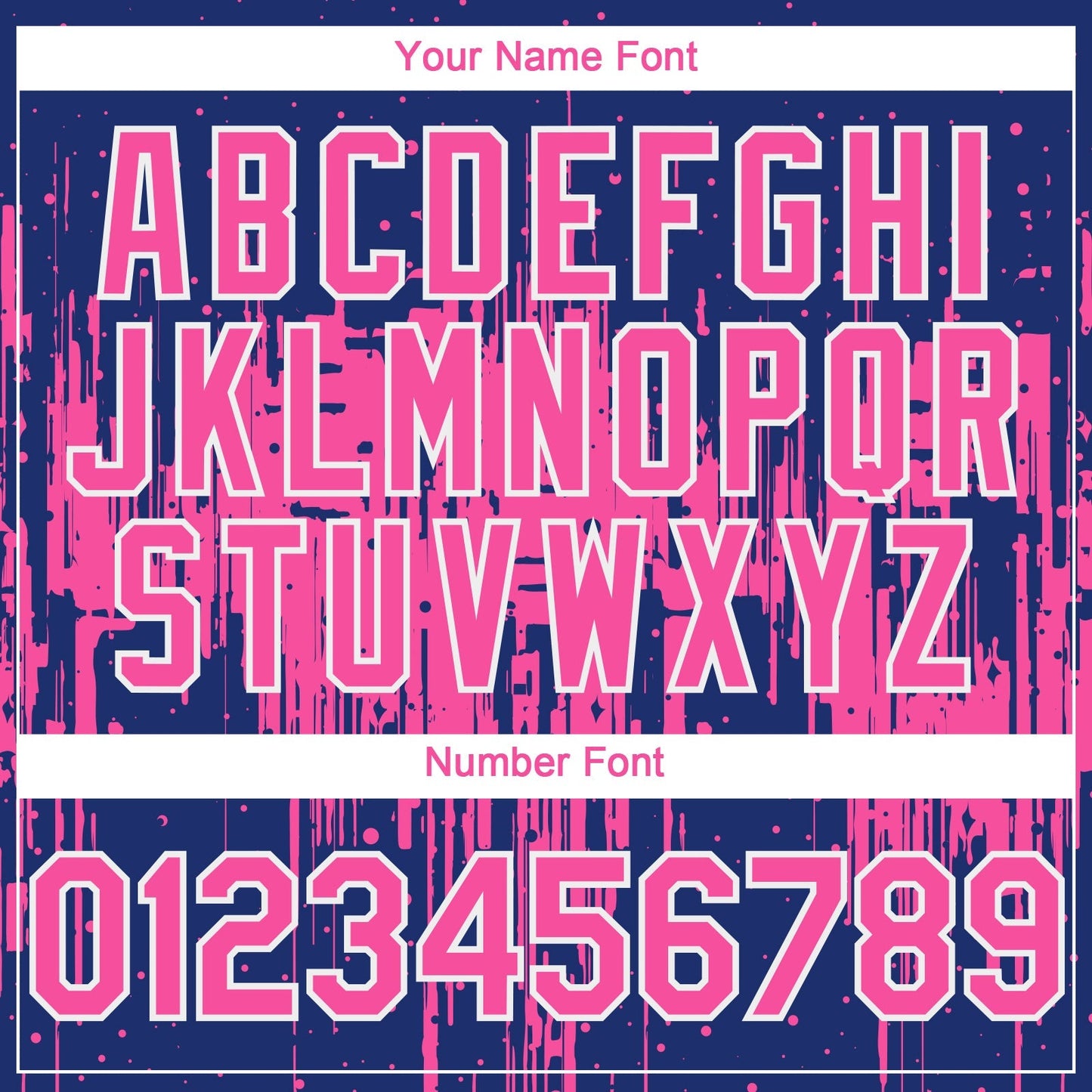 Custom Royal Pink-White Dripping Splatter Paint Authentic Baseball Jersey baseball jersey product view 5