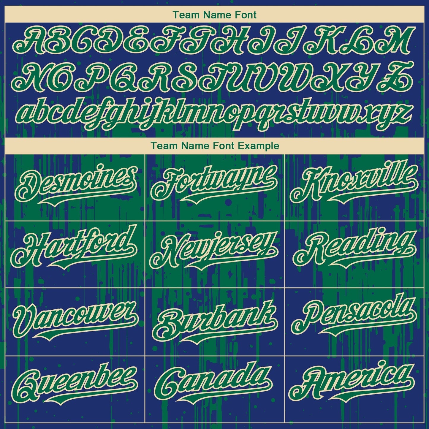 Custom Royal Kelly Green-Cream Dripping Splatter Paint Authentic Baseball Jersey baseball jersey product view 4