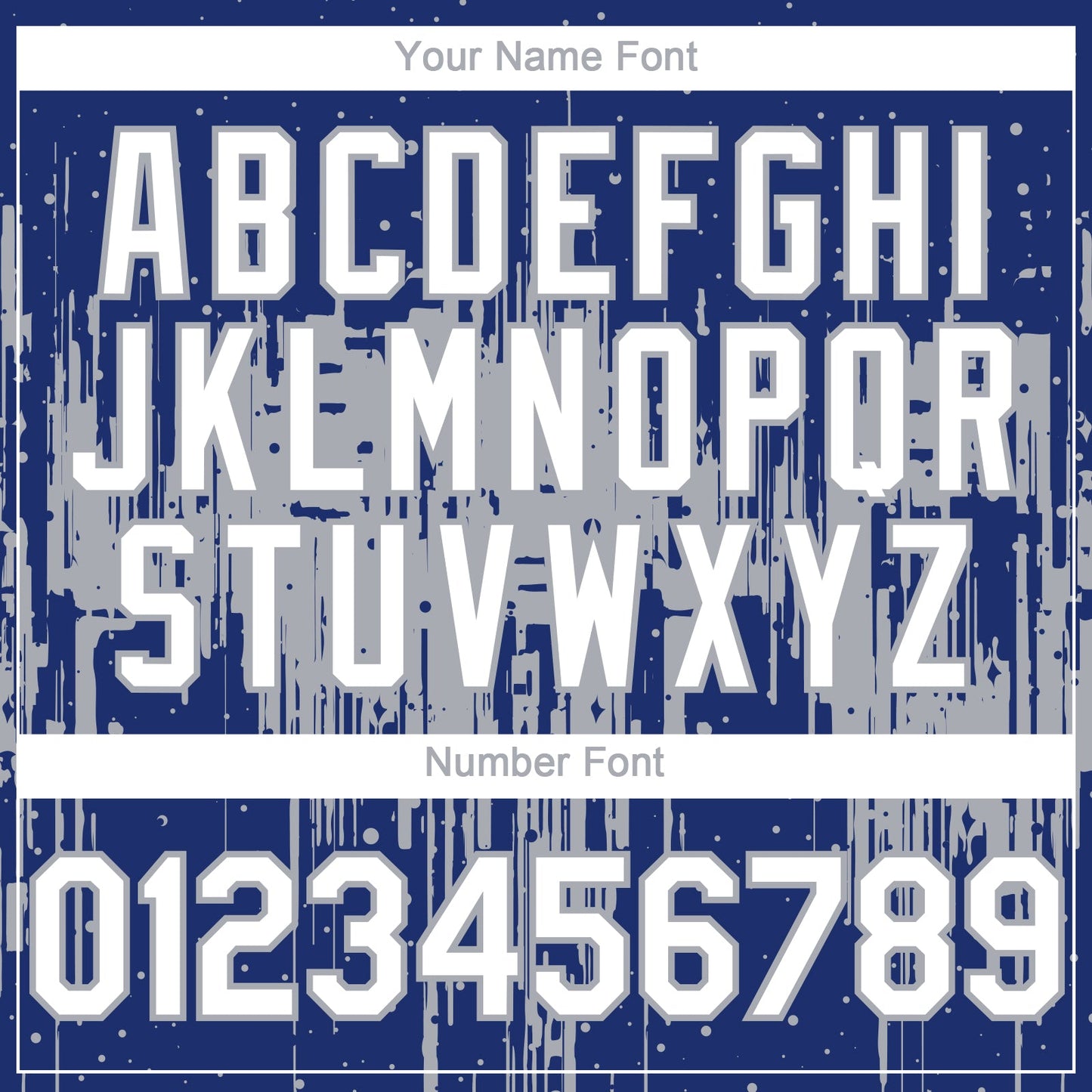 Custom Royal White-Gray Dripping Splatter Paint Authentic Baseball Jersey baseball jersey product view 5