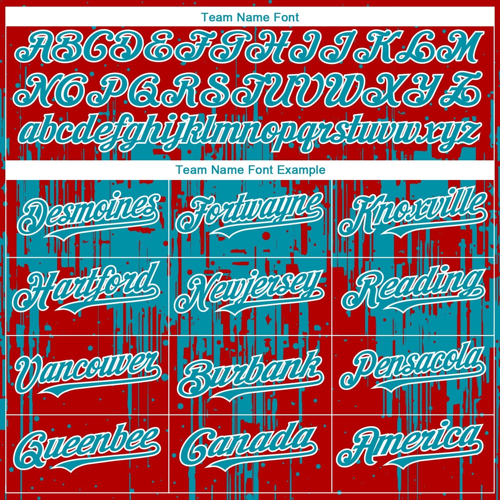 Custom Red Teal-White Dripping Splatter Paint Authentic Baseball Jersey baseball jersey product view 4