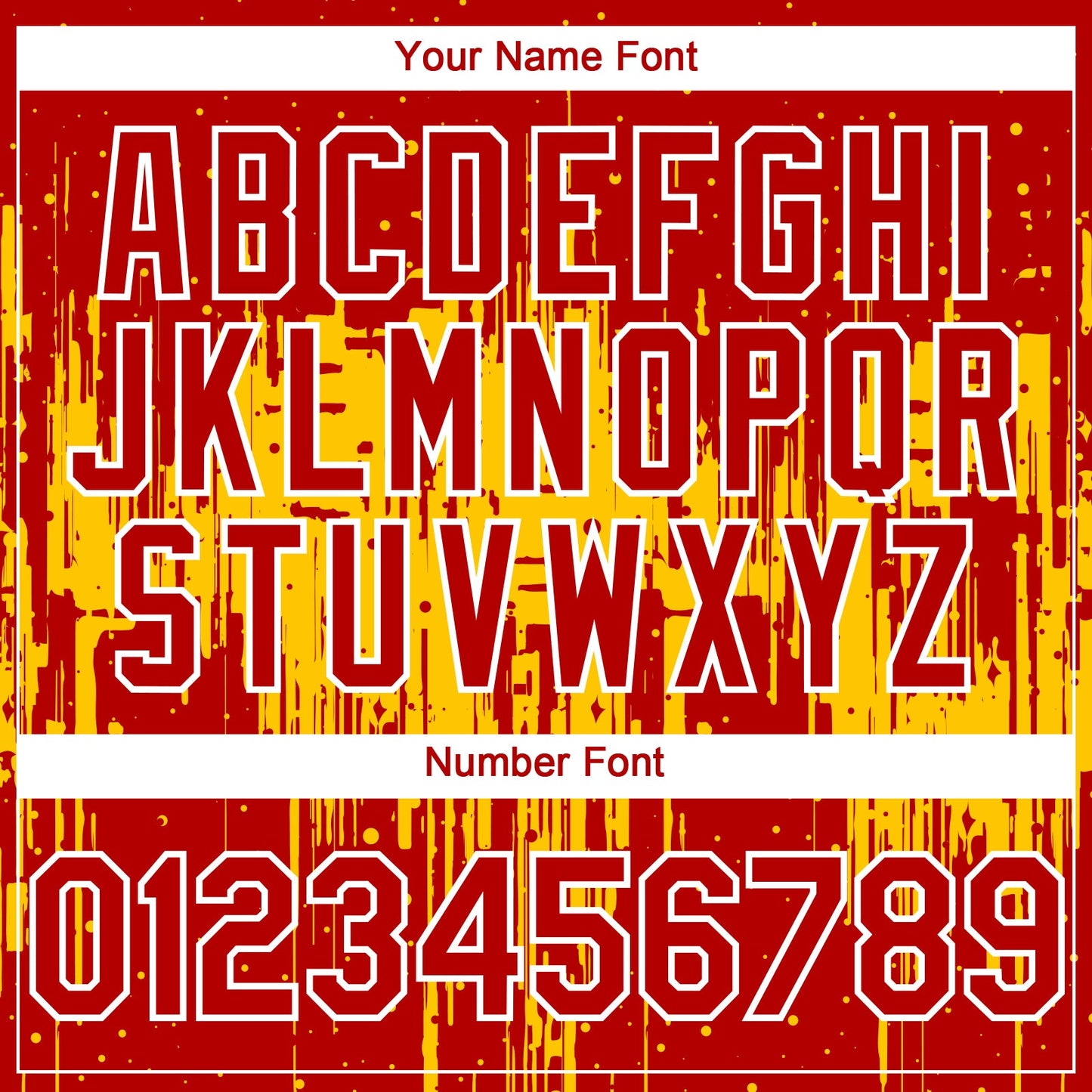 Custom Red White-Yellow Dripping Splatter Paint Authentic Baseball Jersey baseball jersey product view 5