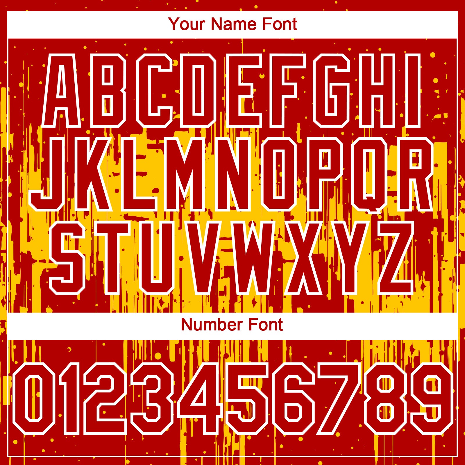 Custom Red White-Yellow Dripping Splatter Paint Authentic Baseball Jersey baseball jersey product view 5