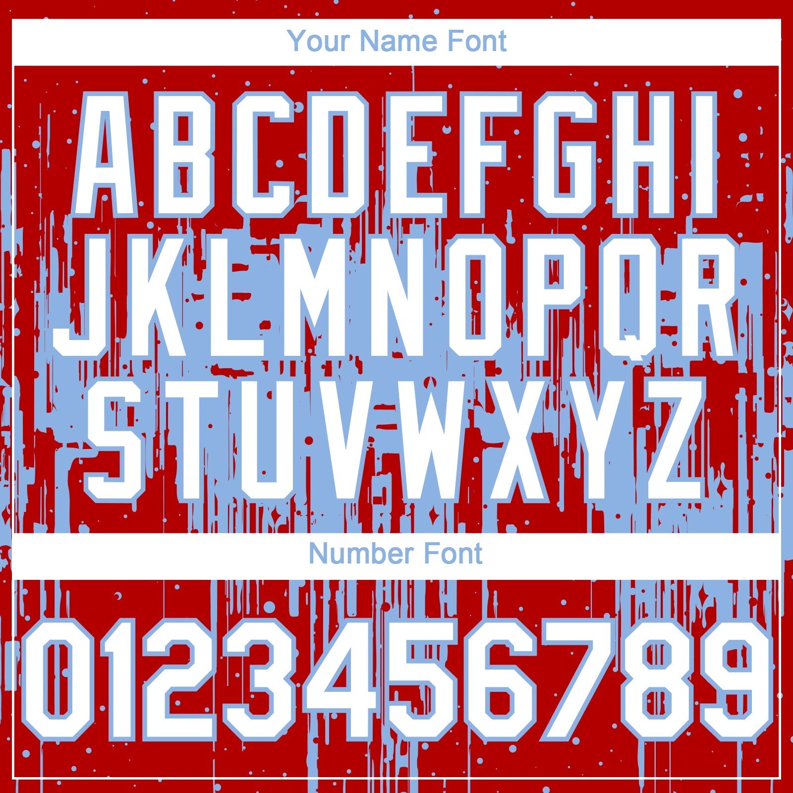 Custom Red White-Light Blue Dripping Splatter Paint Authentic Baseball Jersey baseball jersey product view 5