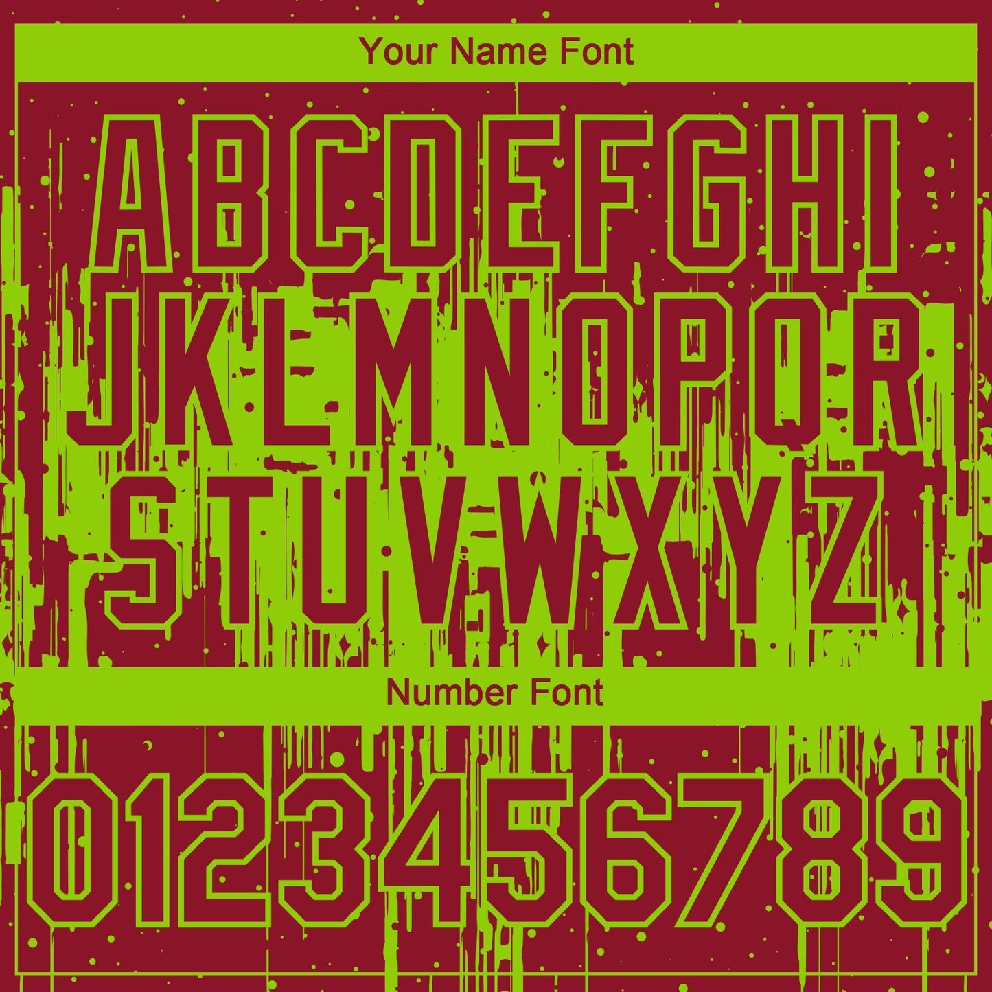 Custom Crimson Neon Green Dripping Splatter Paint Authentic Baseball Jersey baseball jersey product view 5