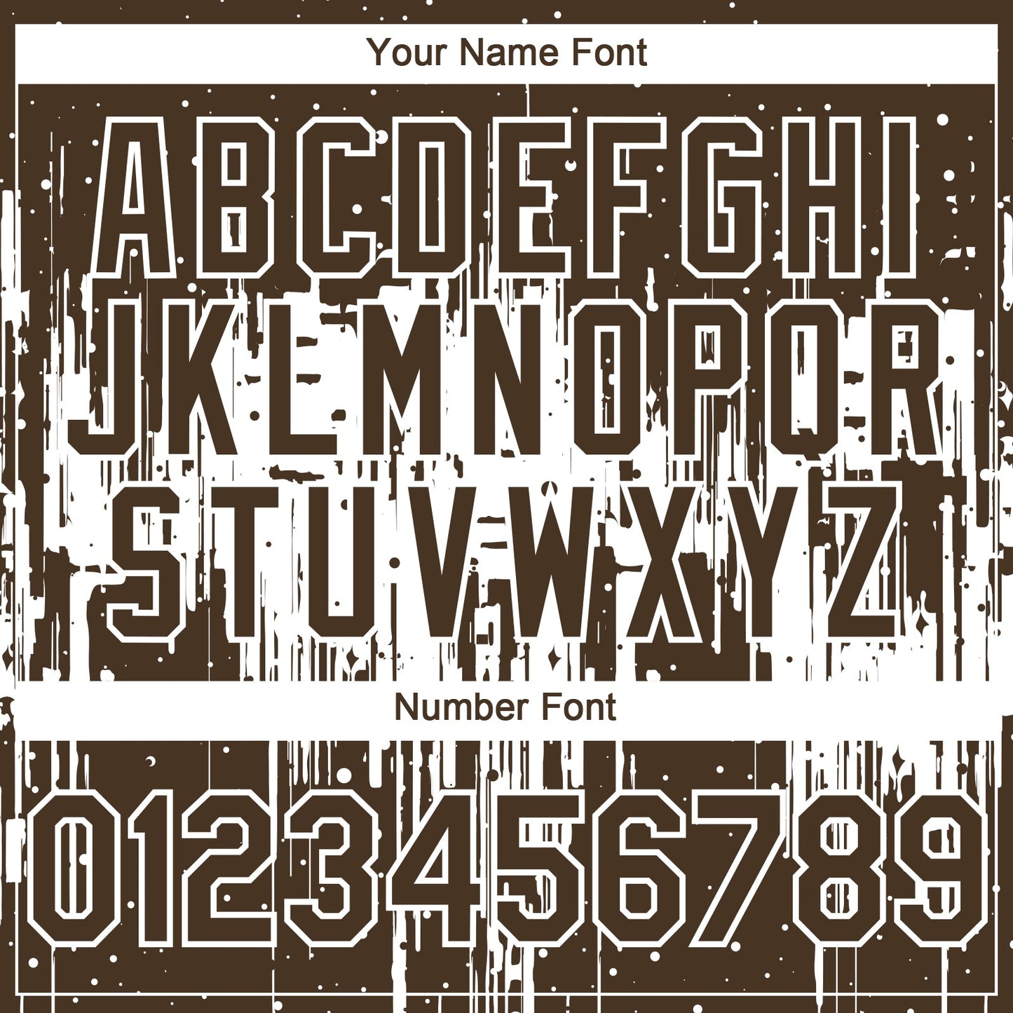 Custom Brown White Dripping Splatter Paint Authentic Baseball Jersey baseball jersey product view 5