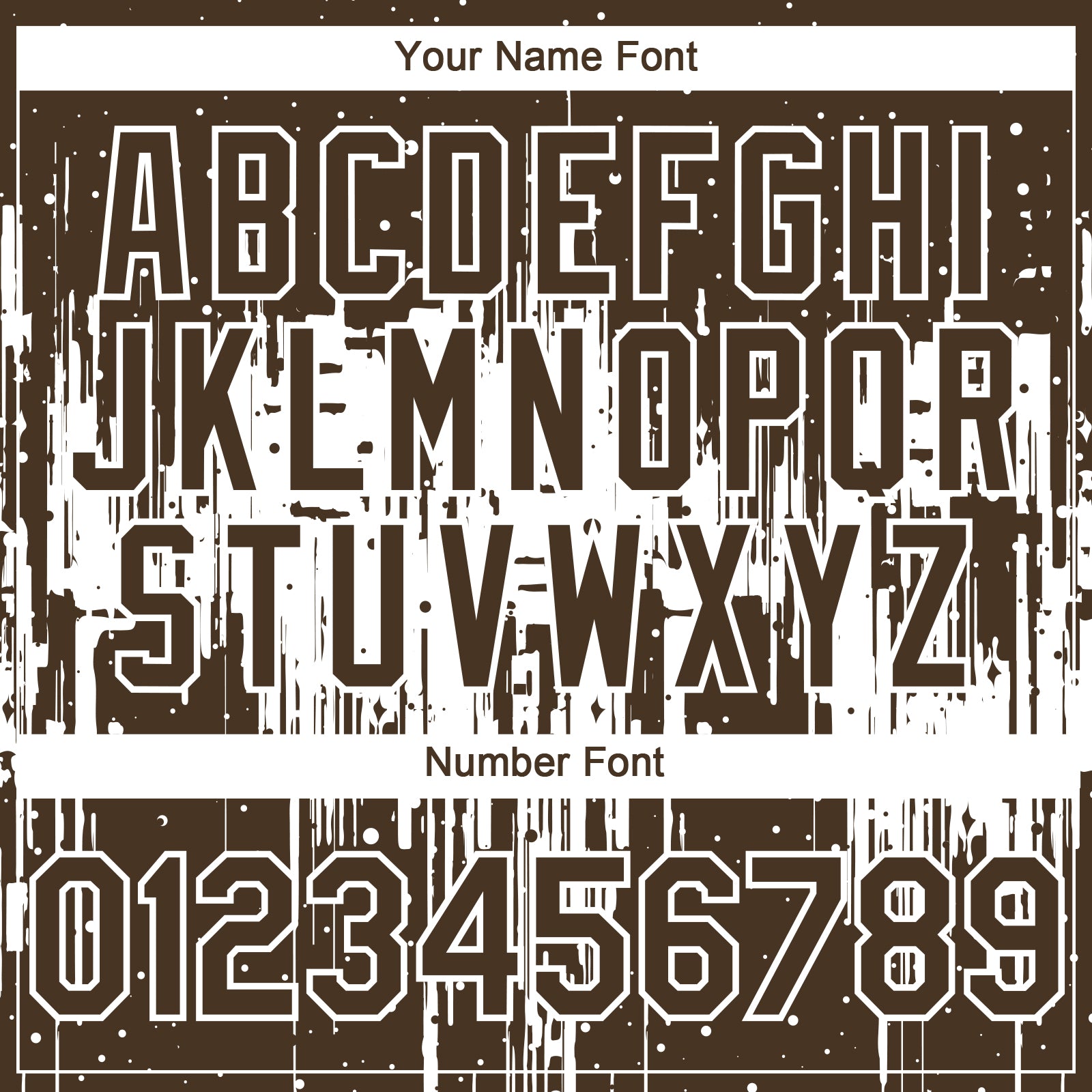 Custom Brown White Dripping Splatter Paint Authentic Baseball Jersey baseball jersey product view 5