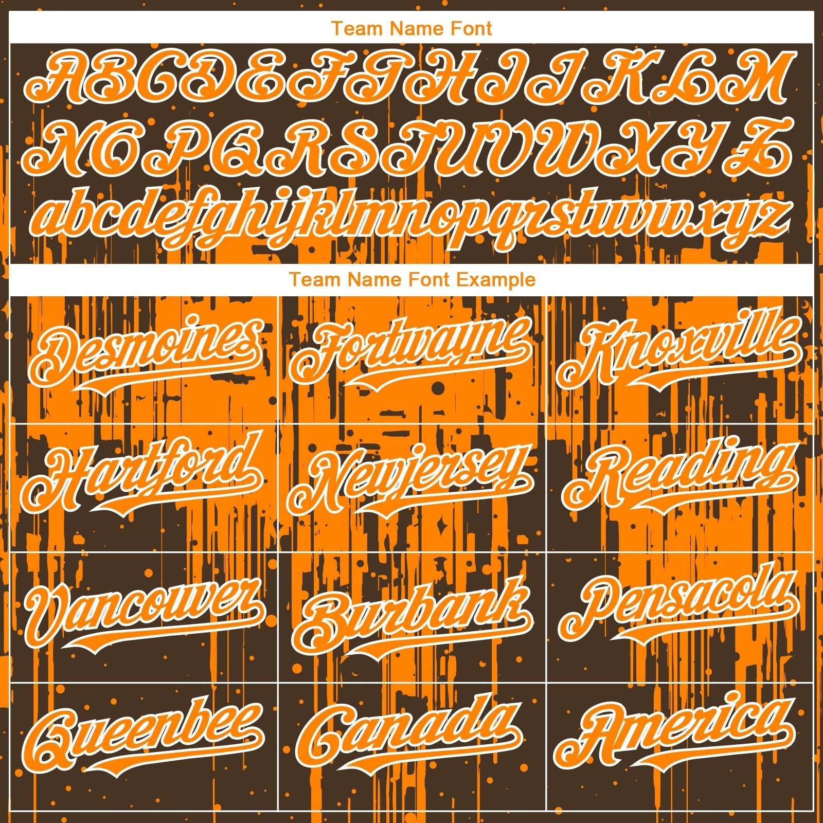 Custom Brown Bay Orange-White Dripping Splatter Paint Authentic Baseball Jersey baseball jersey product view 4
