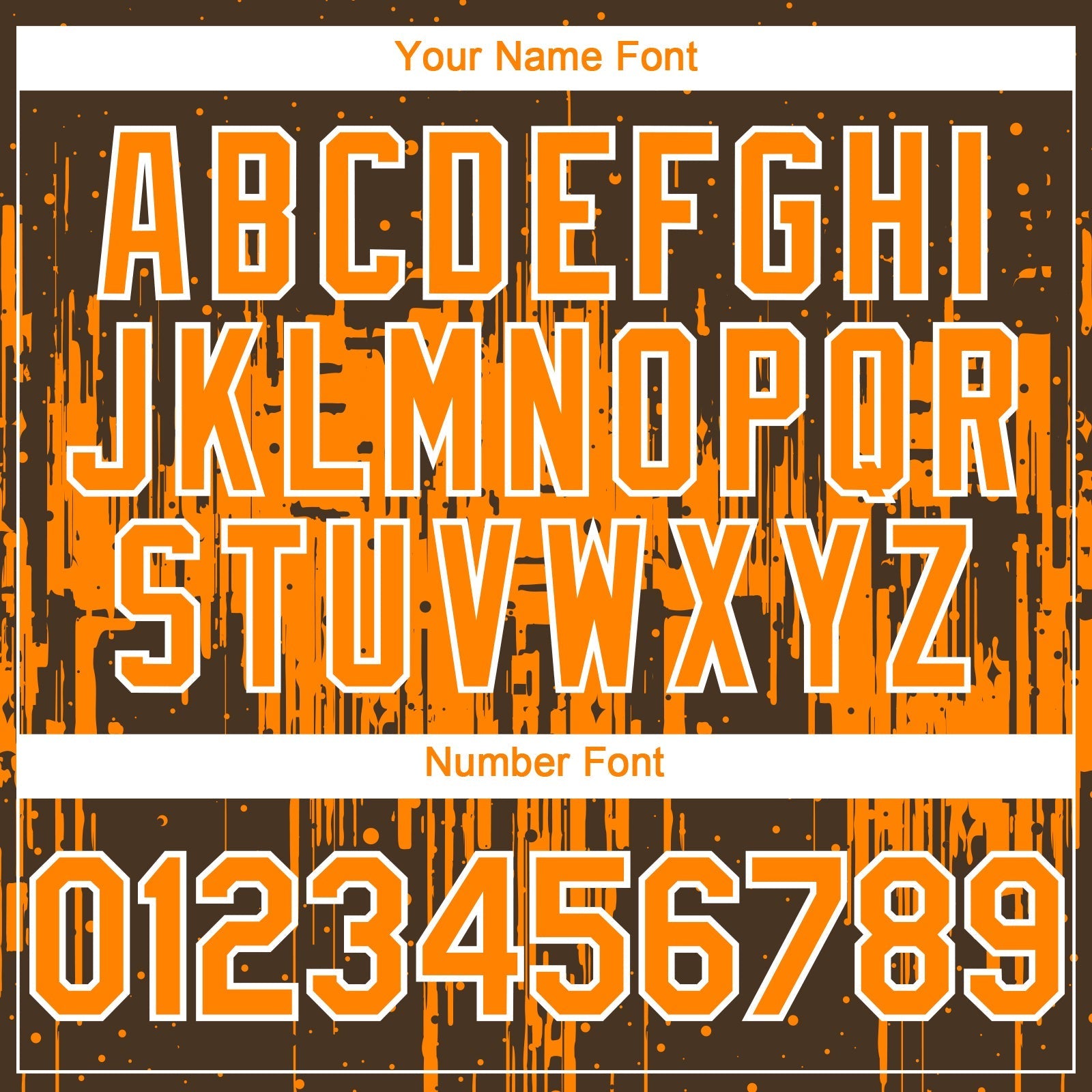Custom Brown Bay Orange-White Dripping Splatter Paint Authentic Baseball Jersey baseball jersey product view 5