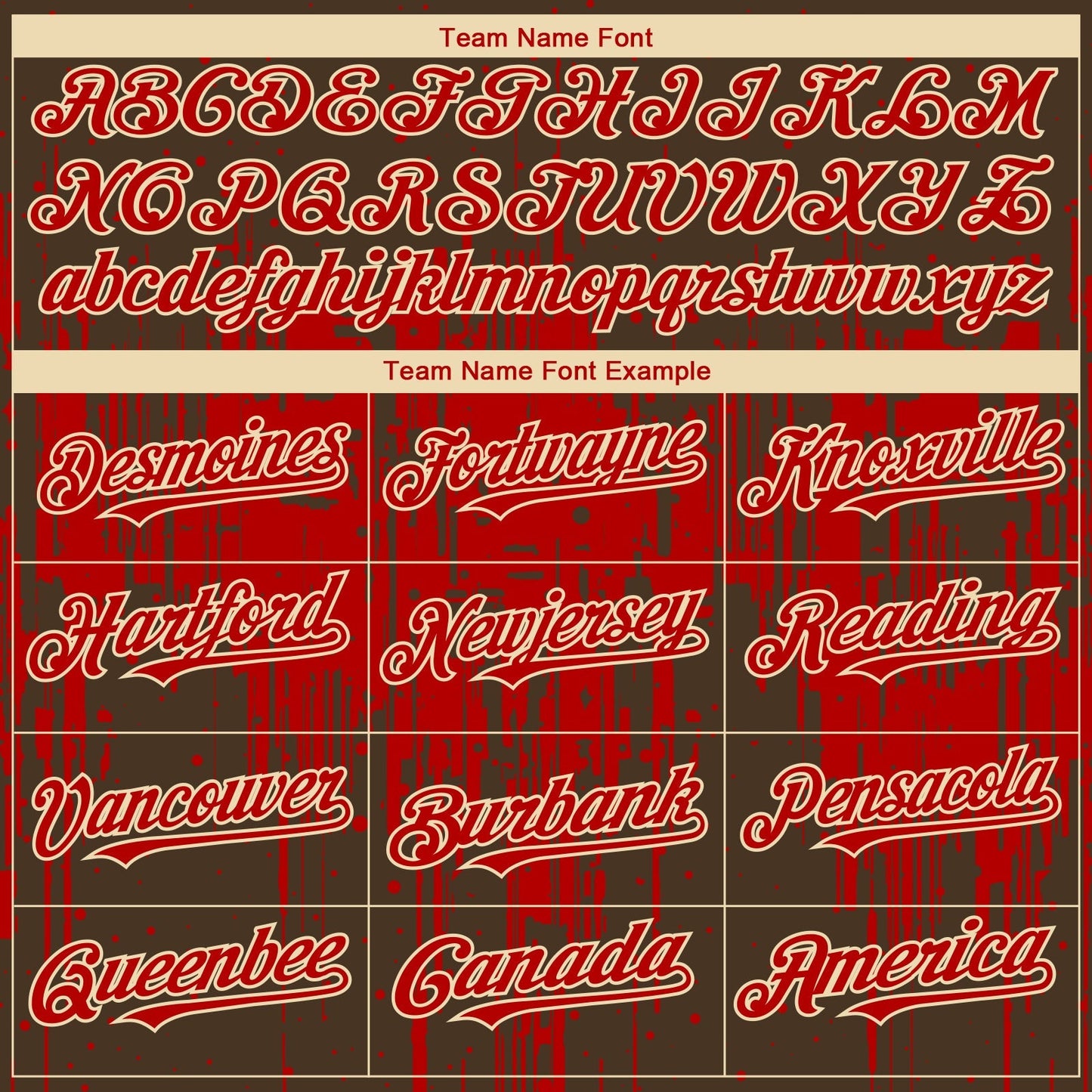 Custom Brown Red-Cream Dripping Splatter Paint Authentic Baseball Jersey baseball jersey product view 4