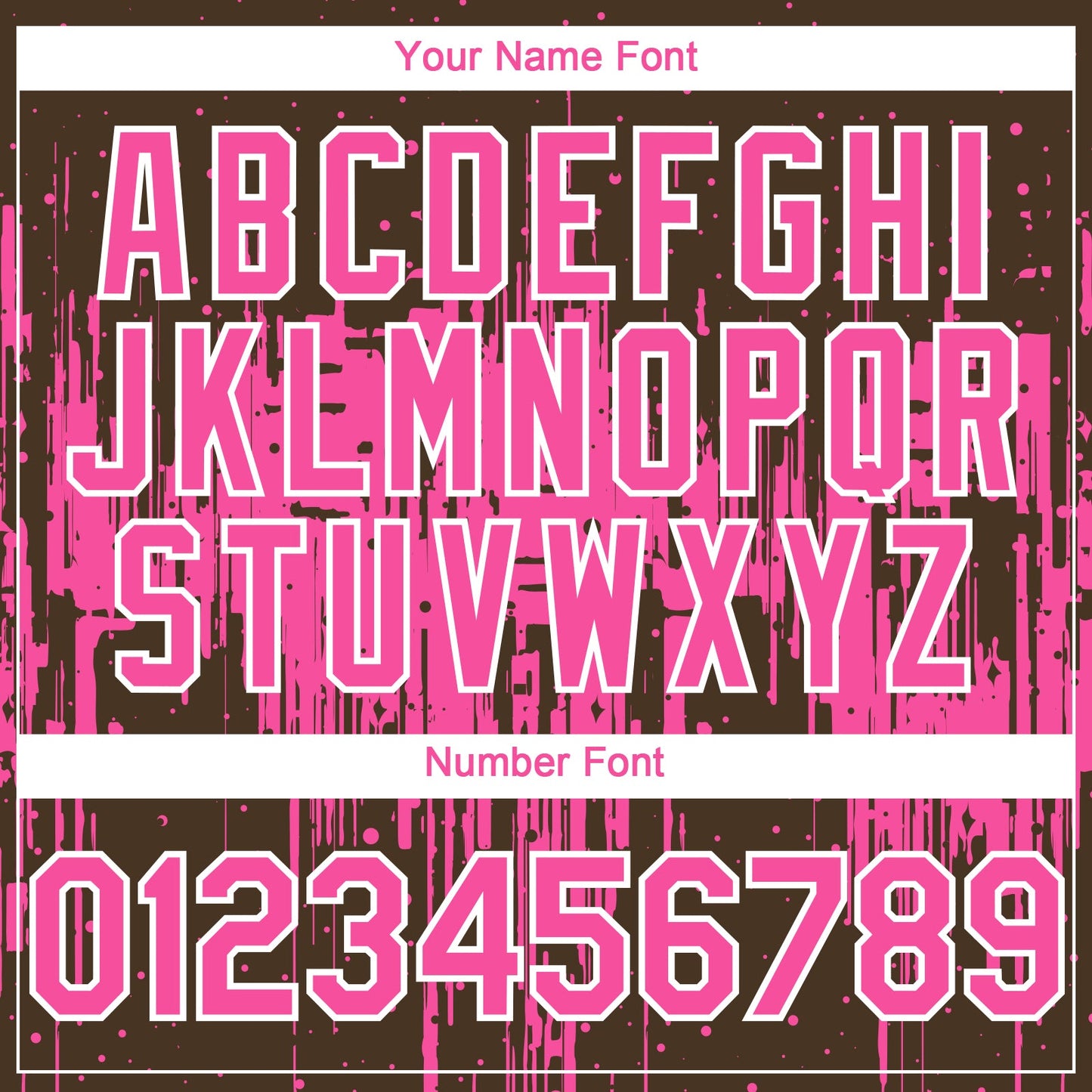 Custom Brown Pink-White Dripping Splatter Paint Authentic Baseball Jersey baseball jersey product view 5
