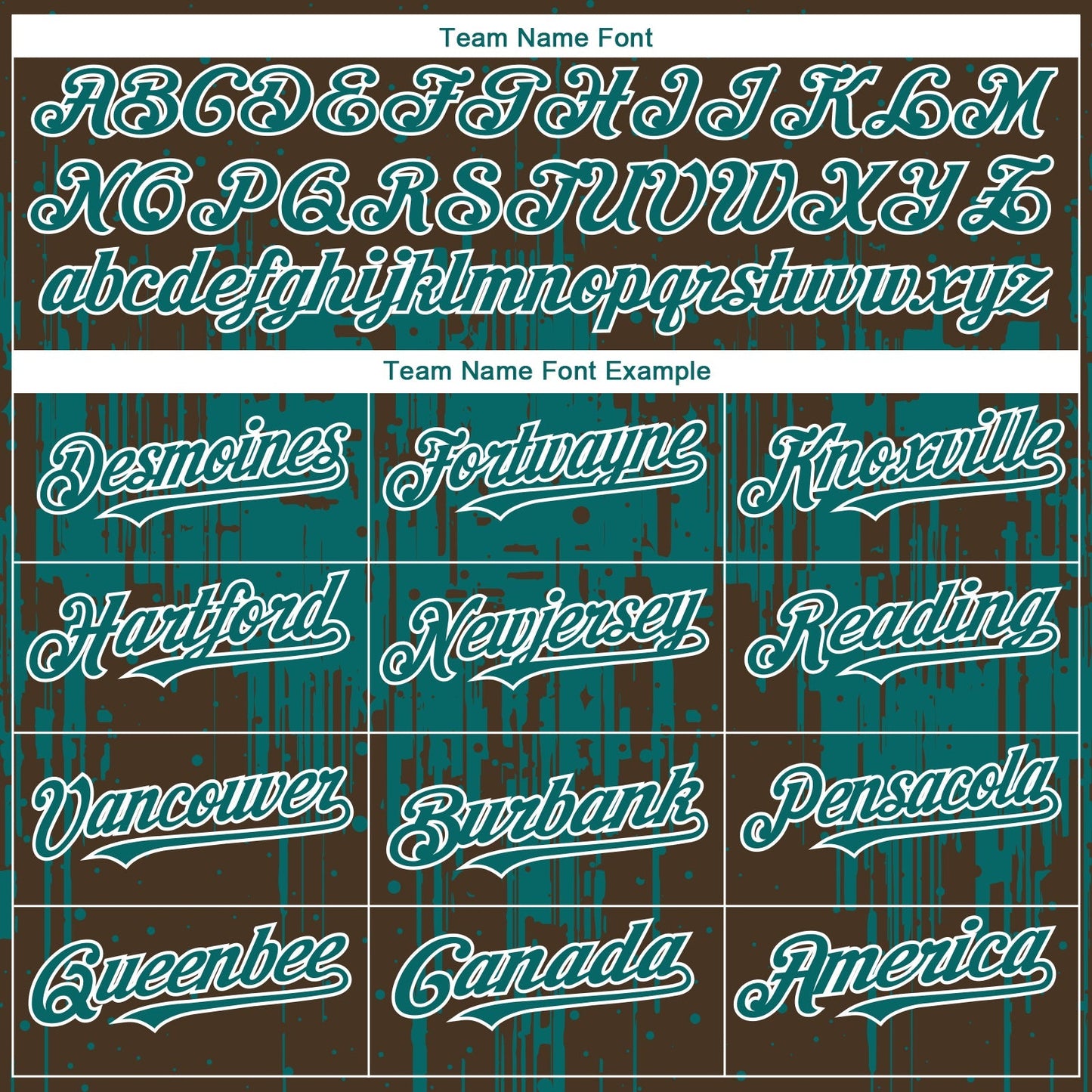 Custom Brown Teal-White Dripping Splatter Paint Authentic Baseball Jersey baseball jersey product view 4