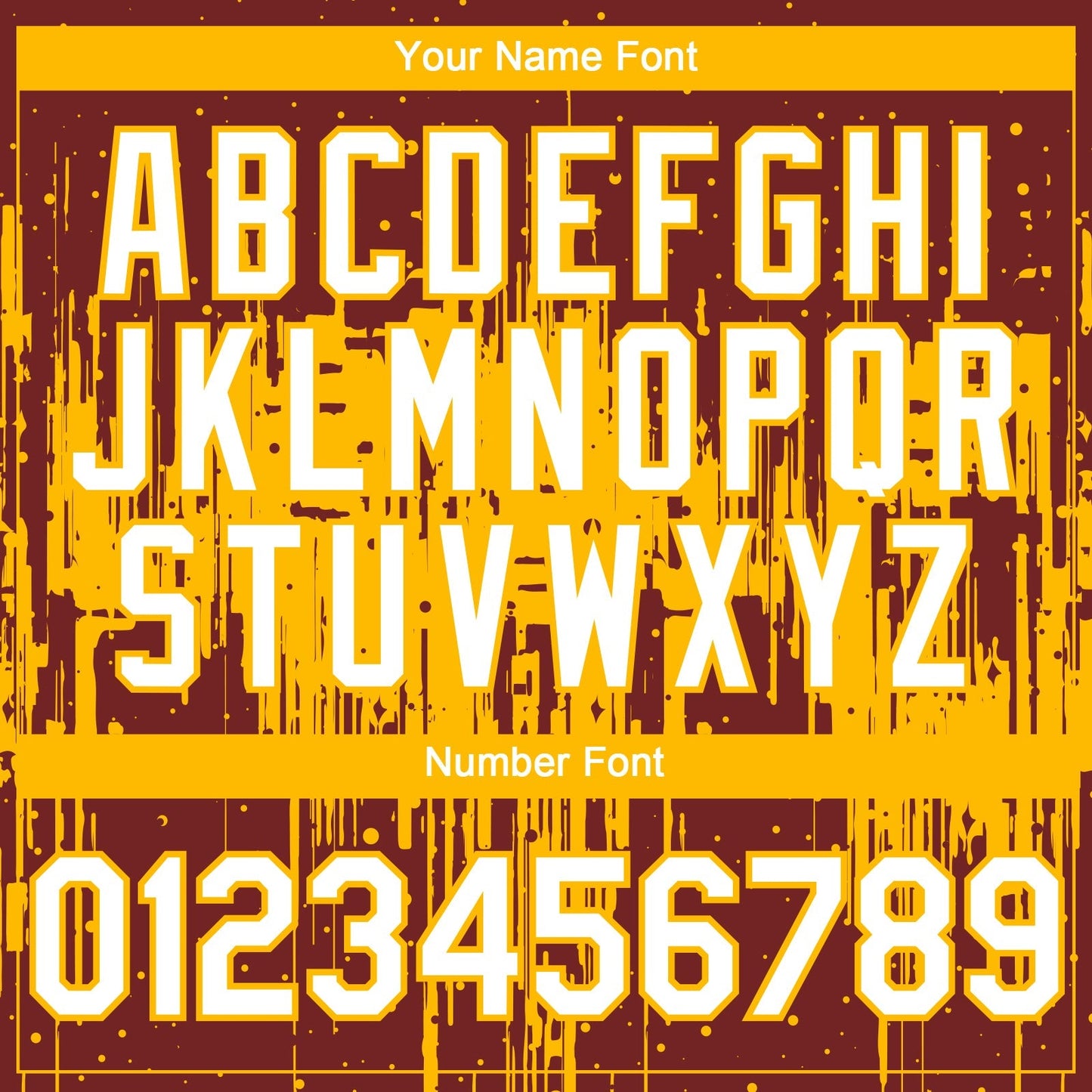 Custom Burgundy White-Gold Dripping Splatter Paint Authentic Baseball Jersey baseball jersey product view 5