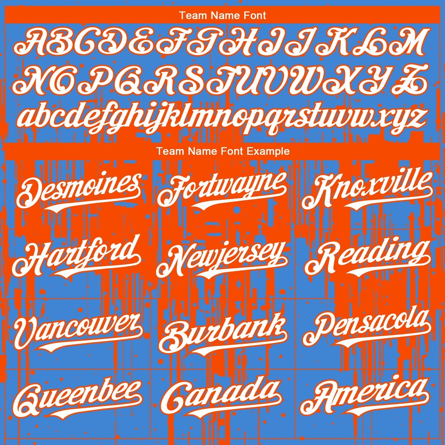 Custom Powder Blue White-Orange Dripping Splatter Paint Authentic Baseball Jersey baseball jersey product view 4