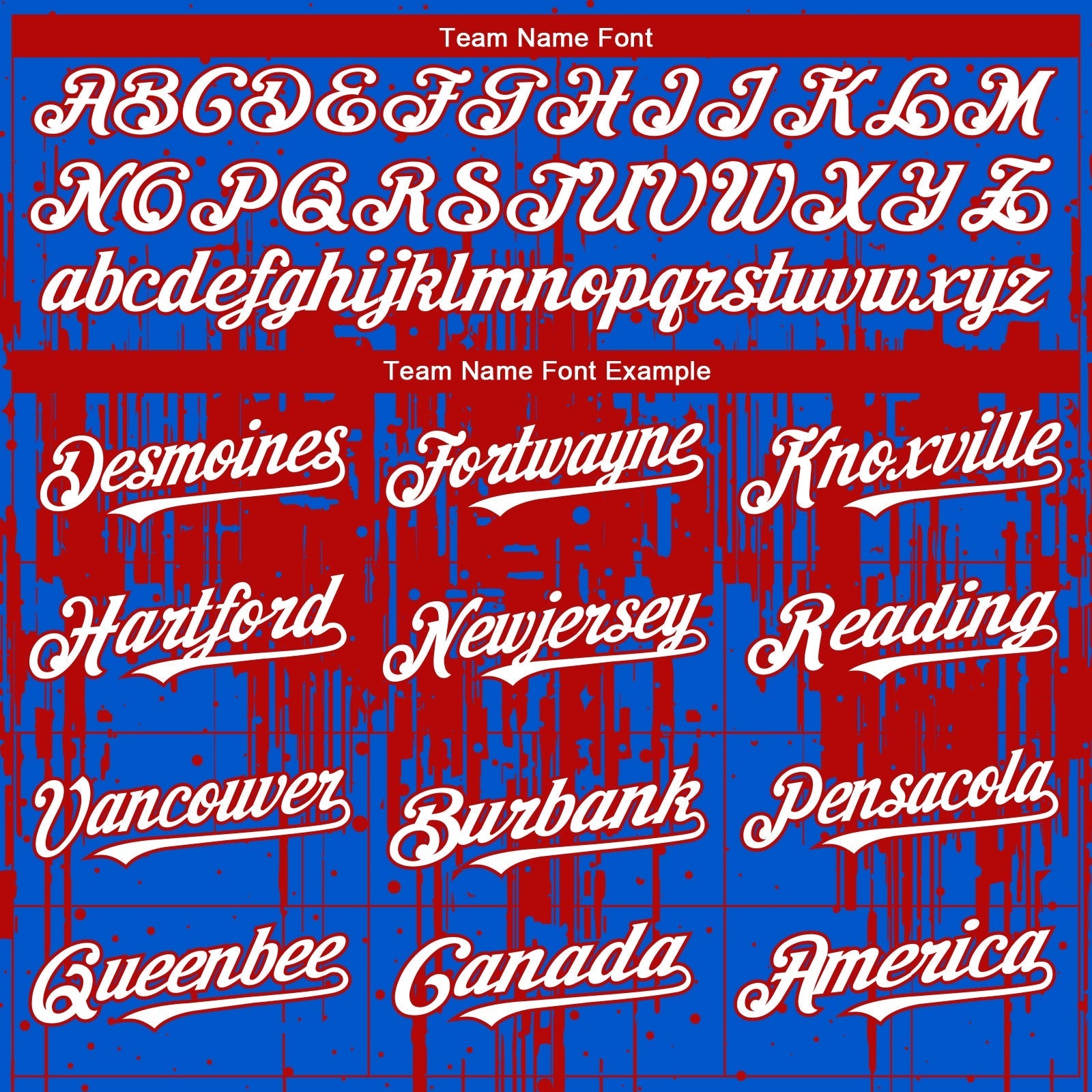 Custom Thunder Blue White-Red Dripping Splatter Paint Authentic Baseball Jersey baseball jersey product view 4