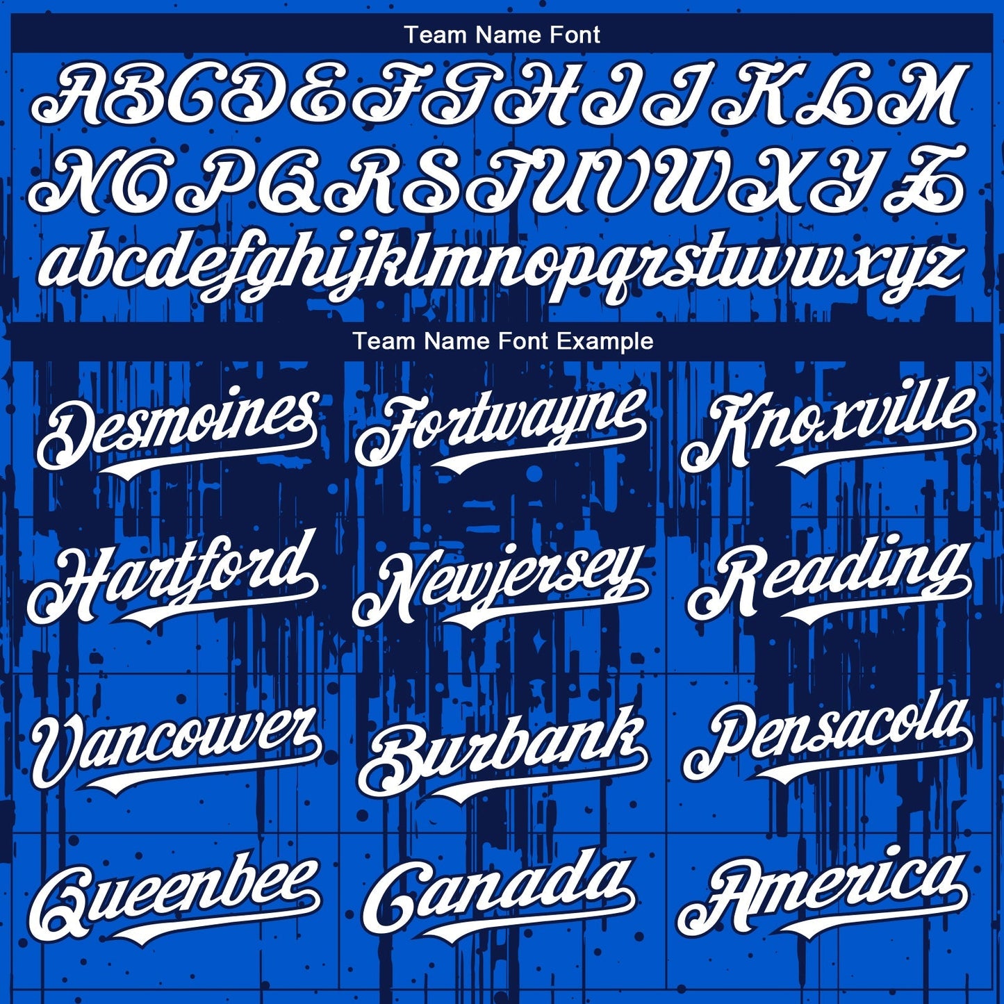 Custom Thunder Blue White-Navy Dripping Splatter Paint Authentic Baseball Jersey baseball jersey product view 4