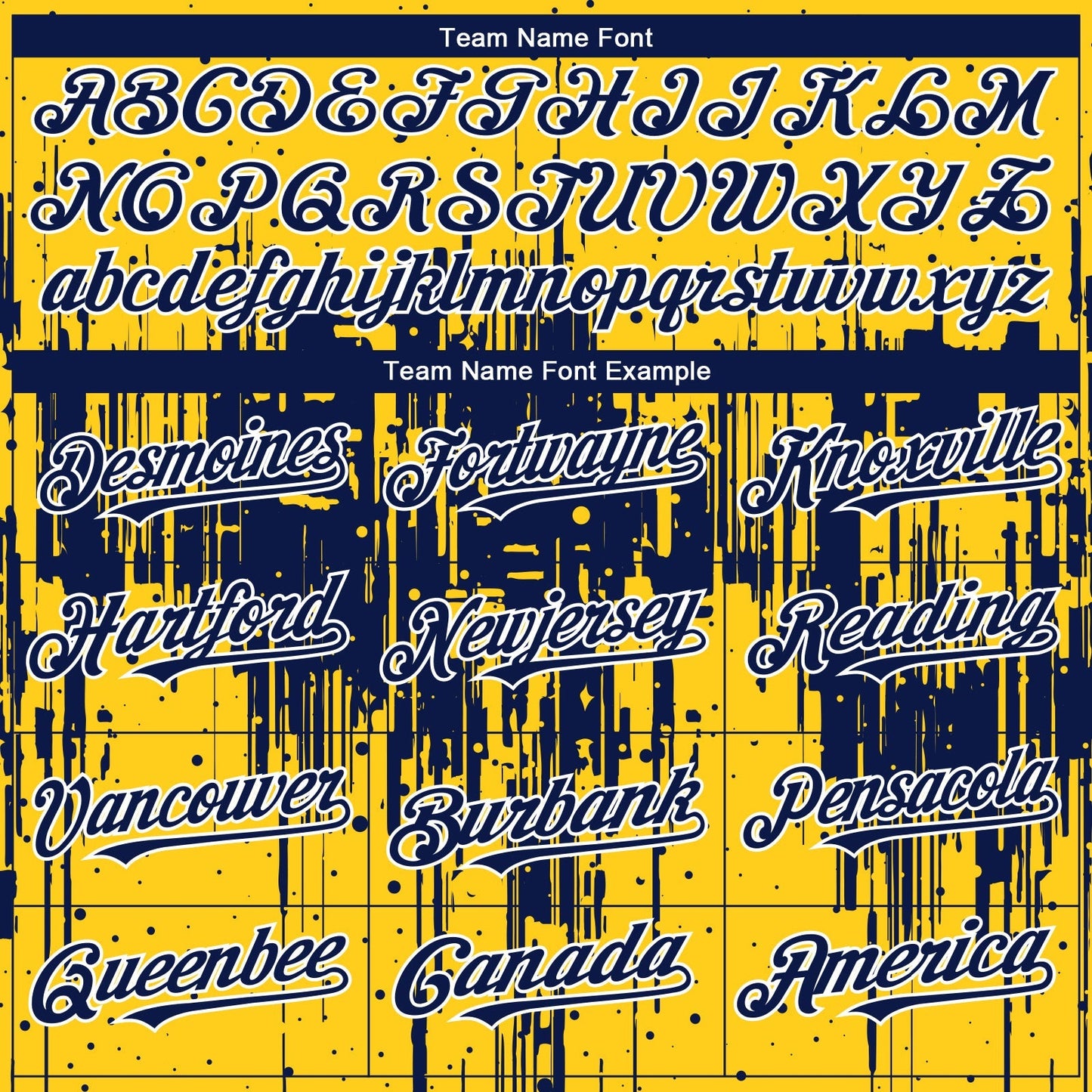Custom Yellow Navy-White Dripping Splatter Paint Authentic Baseball Jersey baseball jersey product view 4
