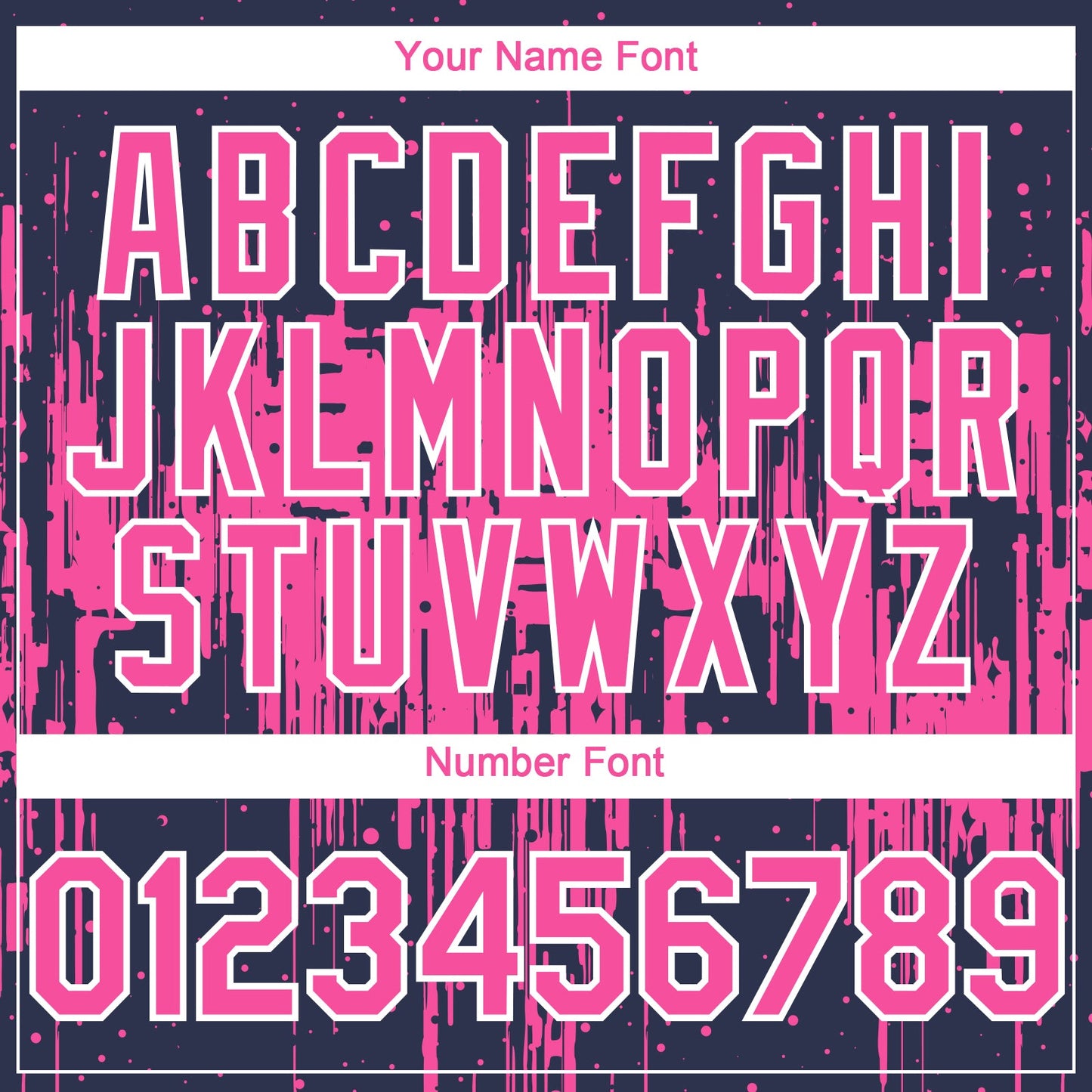 Custom Navy Pink-White Dripping Splatter Paint Authentic Baseball Jersey baseball jersey product view 5