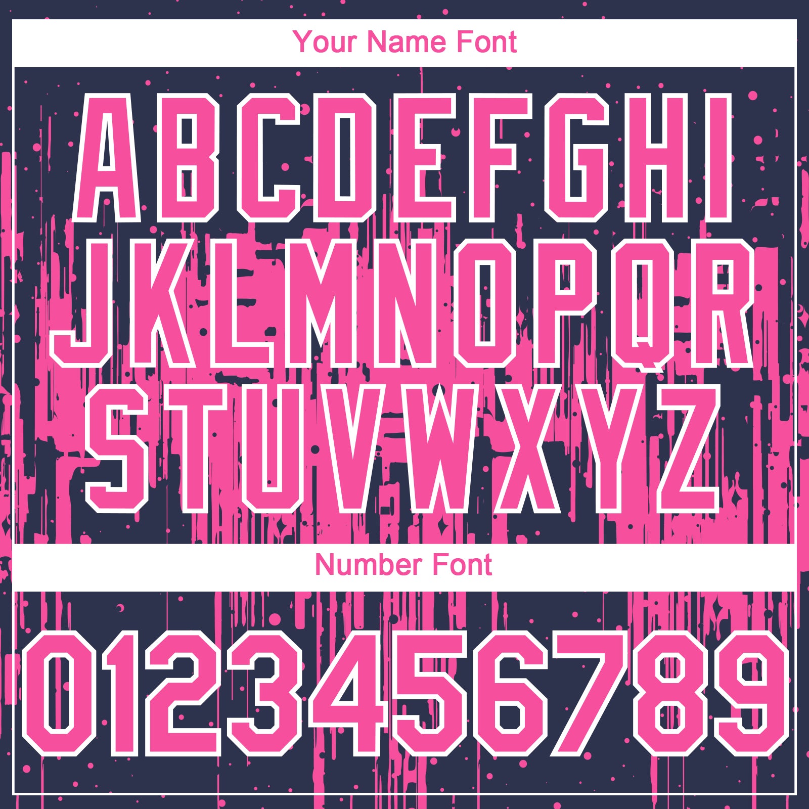 Custom Navy Pink-White Dripping Splatter Paint Authentic Baseball Jersey baseball jersey product view 5