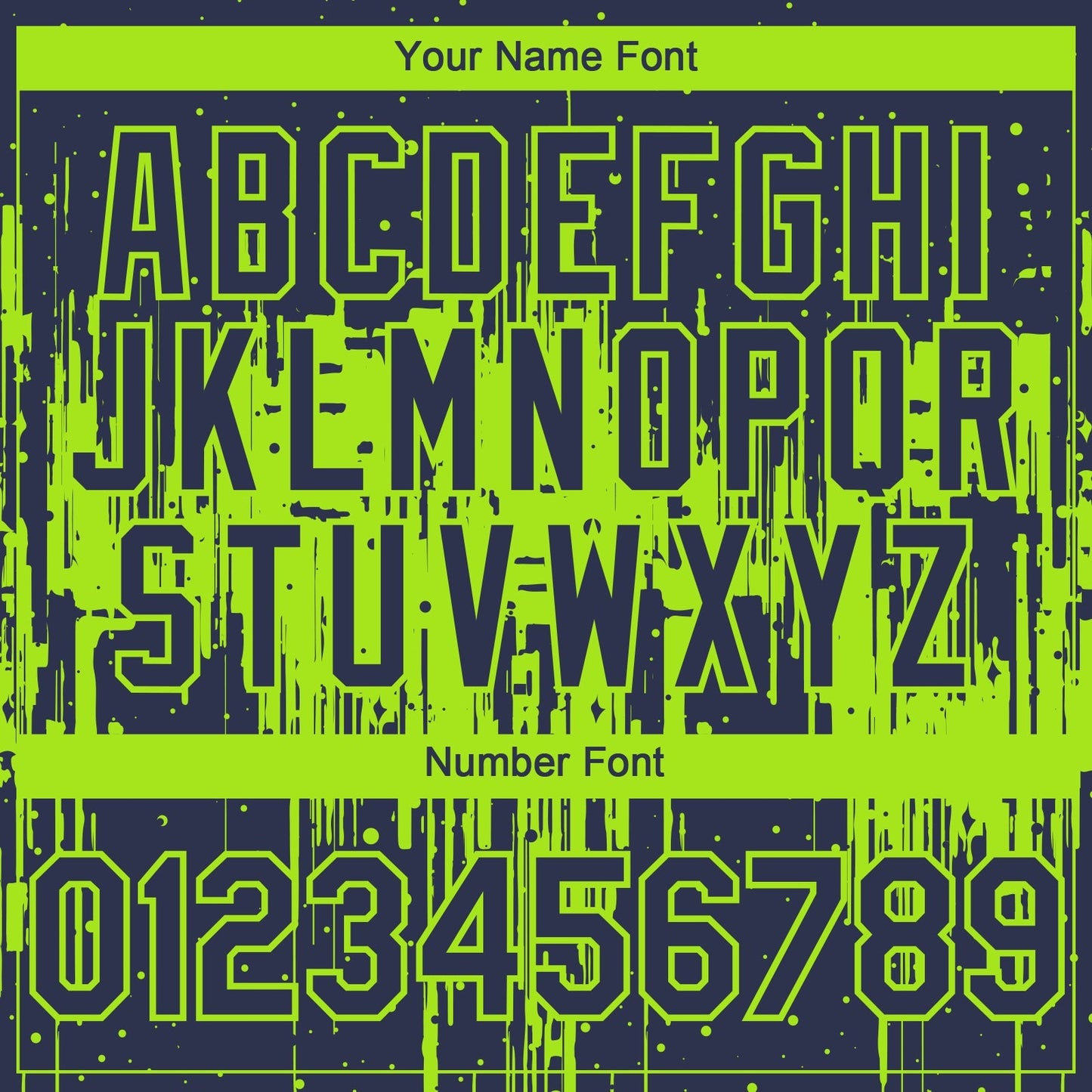 Custom Navy Neon Green Dripping Splatter Paint Authentic Baseball Jersey baseball jersey product view 5