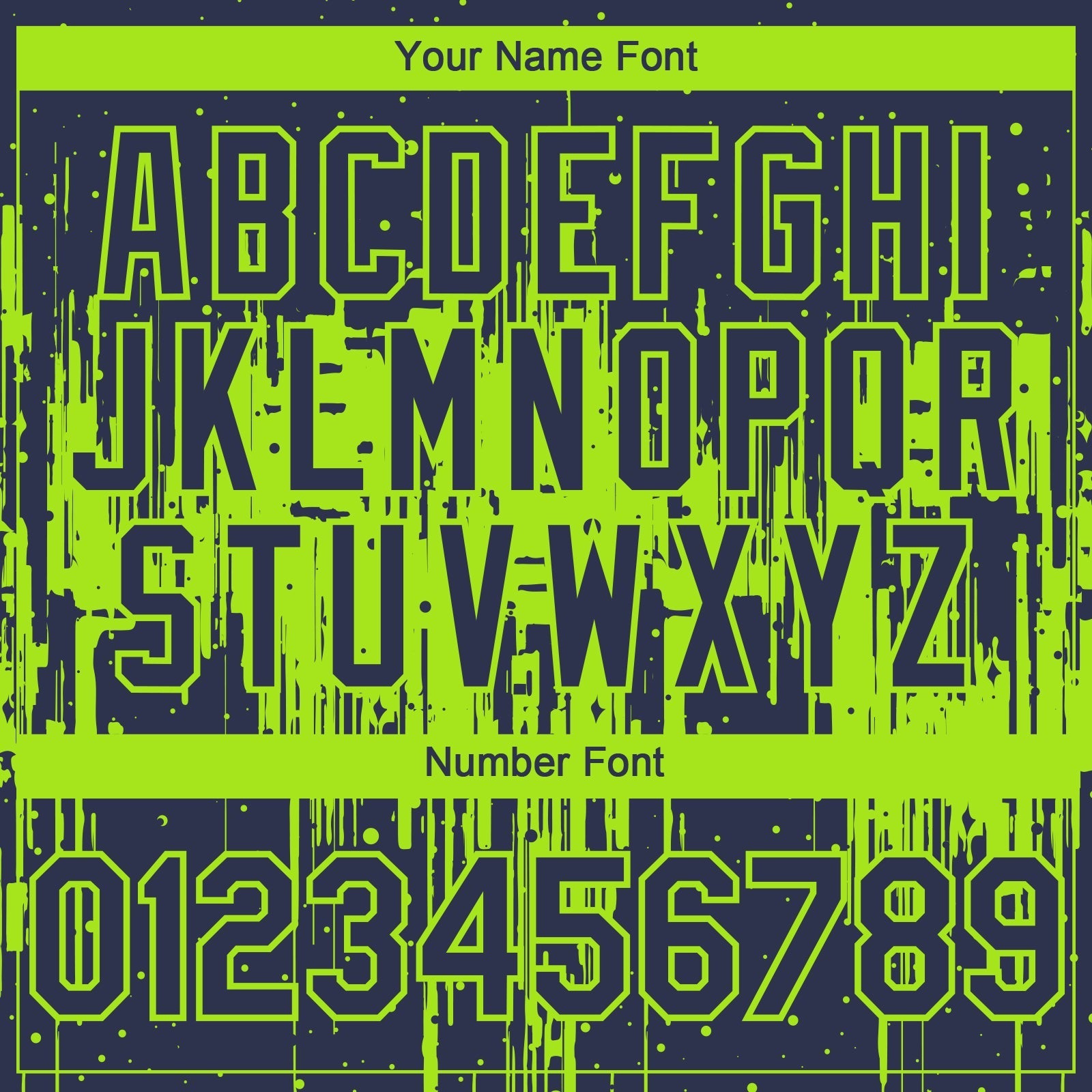 Custom Navy Neon Green Dripping Splatter Paint Authentic Baseball Jersey baseball jersey product view 5